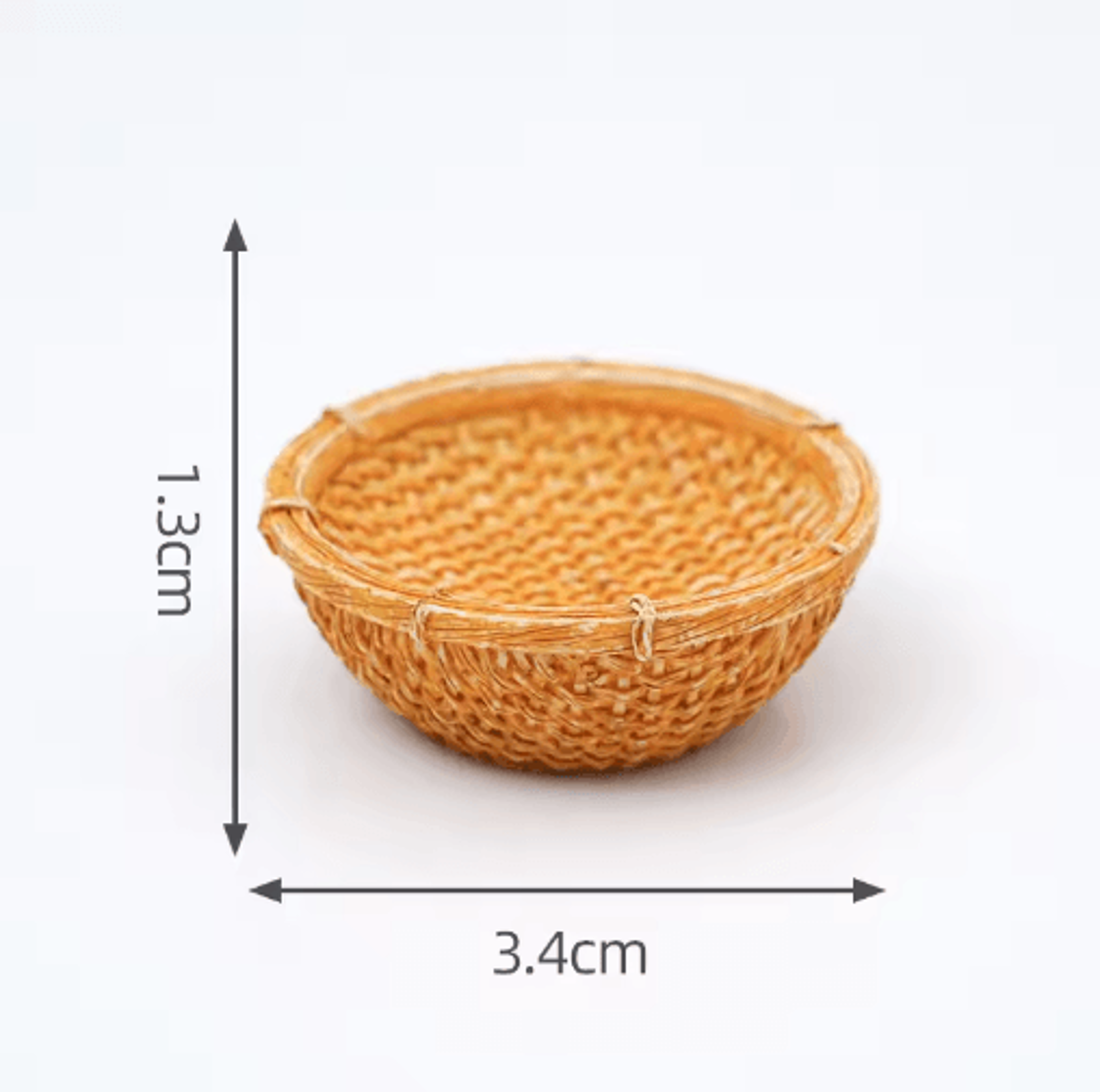 Mini Rattan Basket Model DIY Dollhouse Food Display  Kitchen Decor 13
