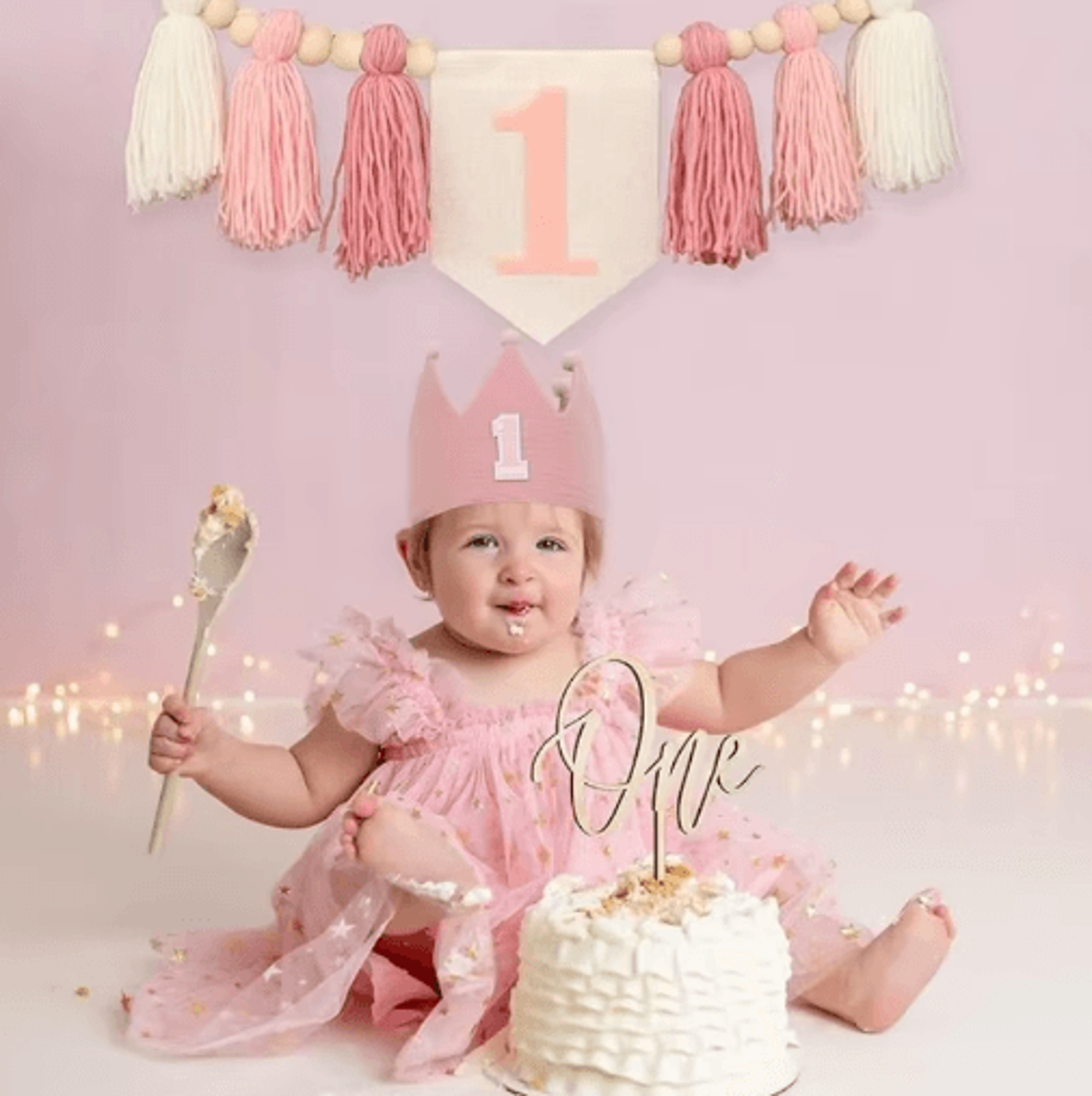 Boho 1st Birthday High Chair Banner Baby First Birthday Party Decor 24