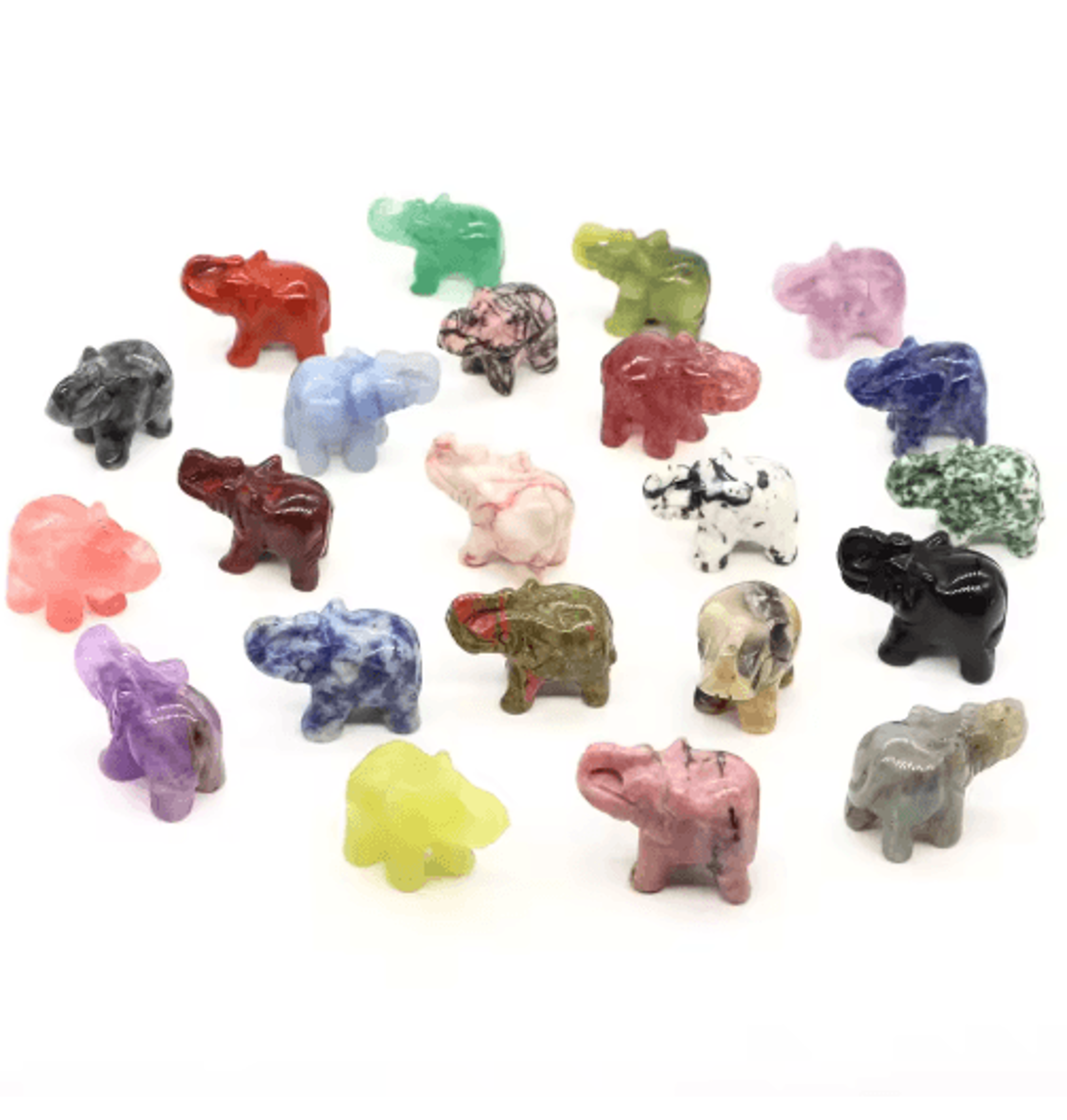 1 Amethyst Elephant Figurine Mini Crystal Animal Statue For Healing  Decor 28