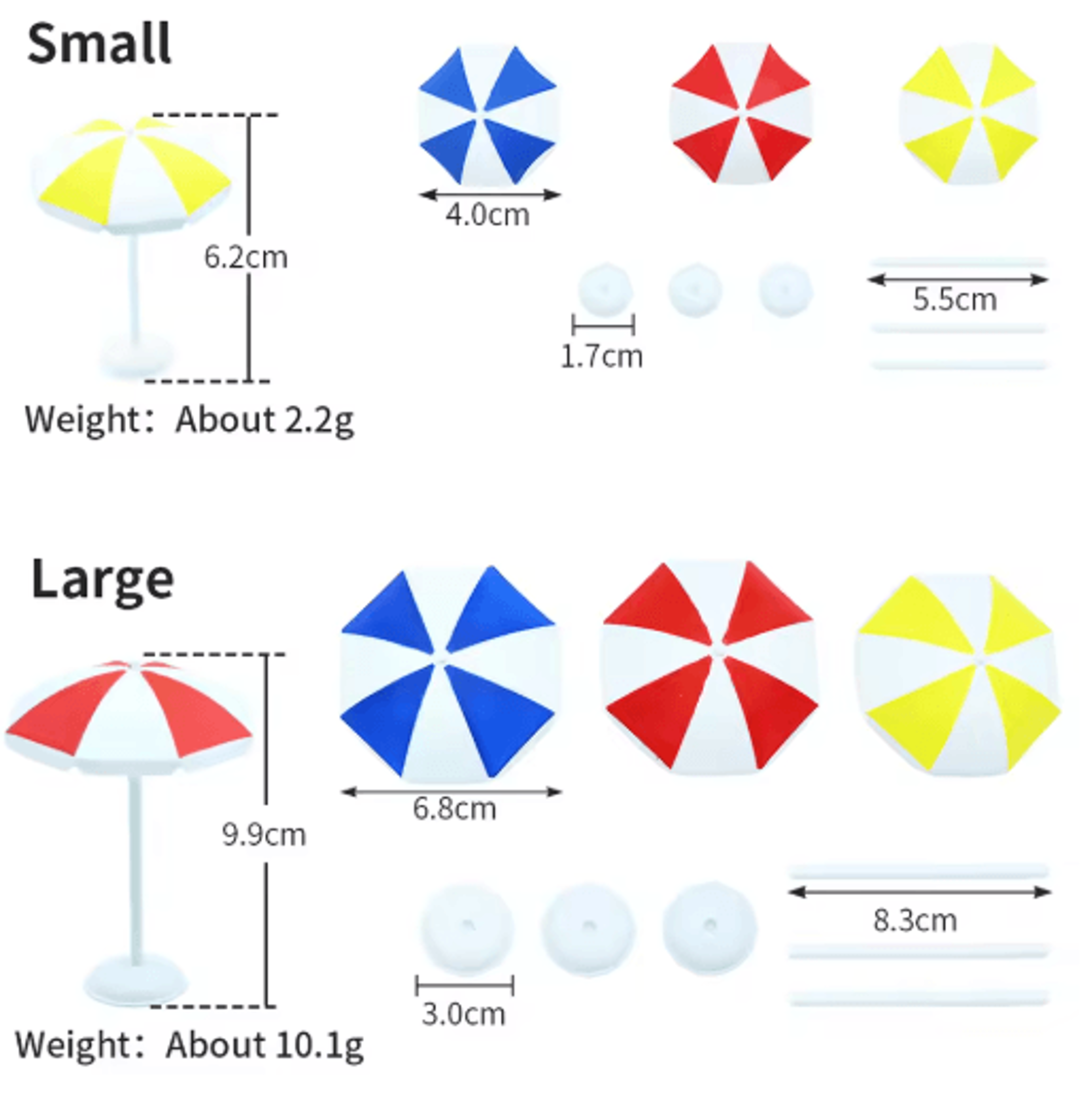 Mini Beach Umbrella  Dollhouse Micro Landscape Decor  DIY Craft Accessory 7