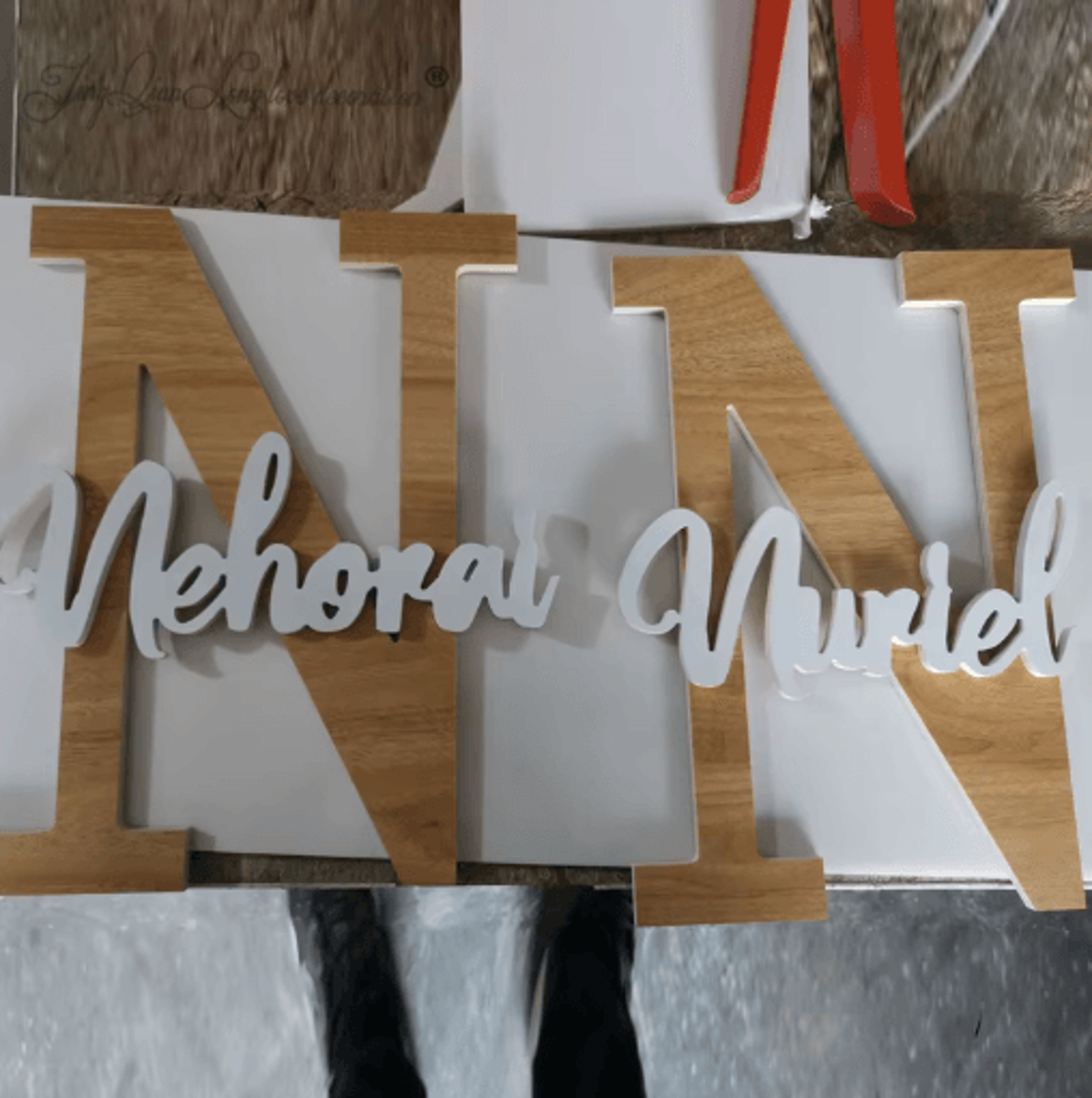 Personalized Custom Wooden Name Sign Script Nursery Wall Letters For Kids Room 1