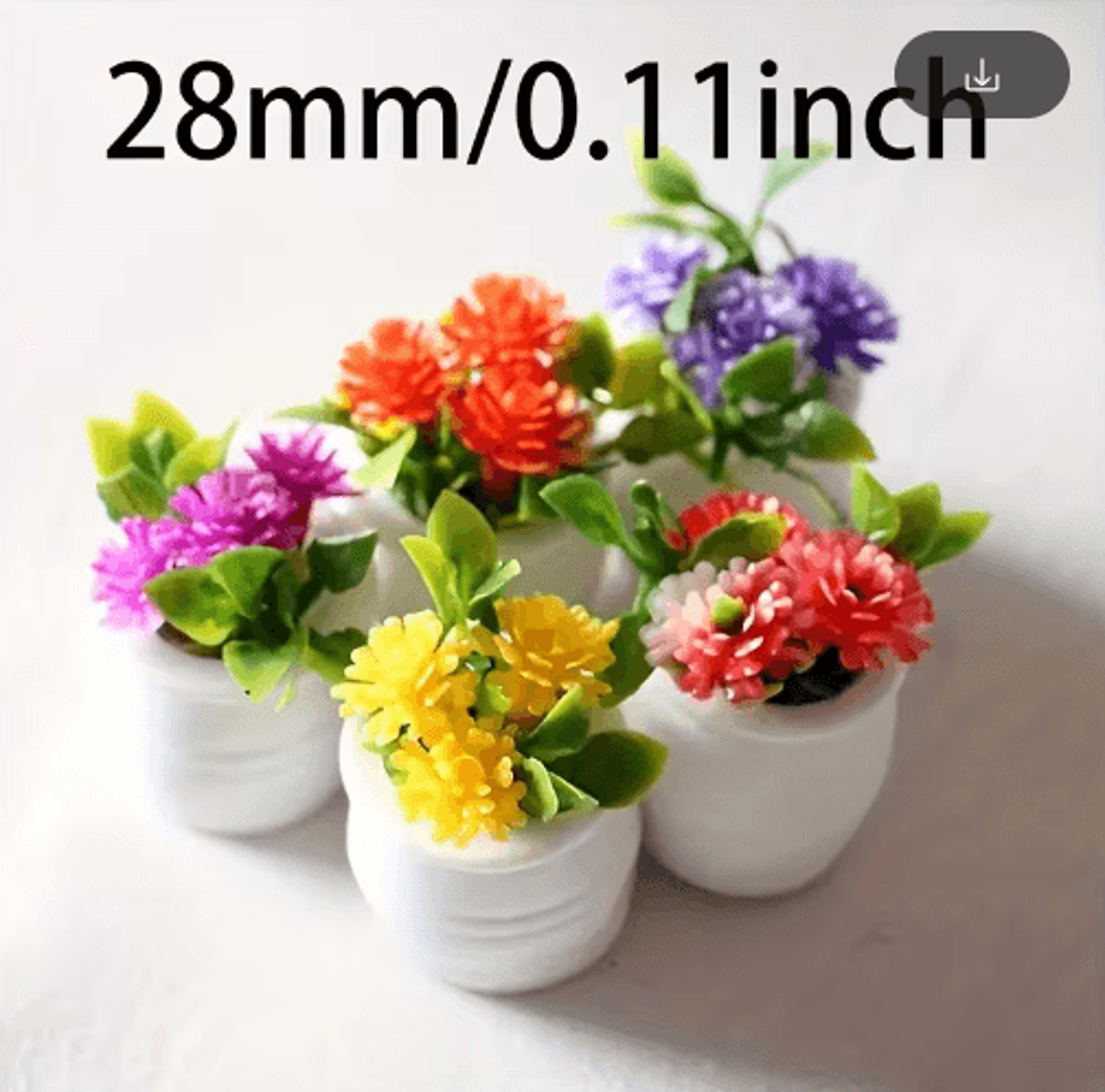5PCS Mini Flower Pots Decor Cute Artificial Plants For Dollhouse  Desk Styling 1