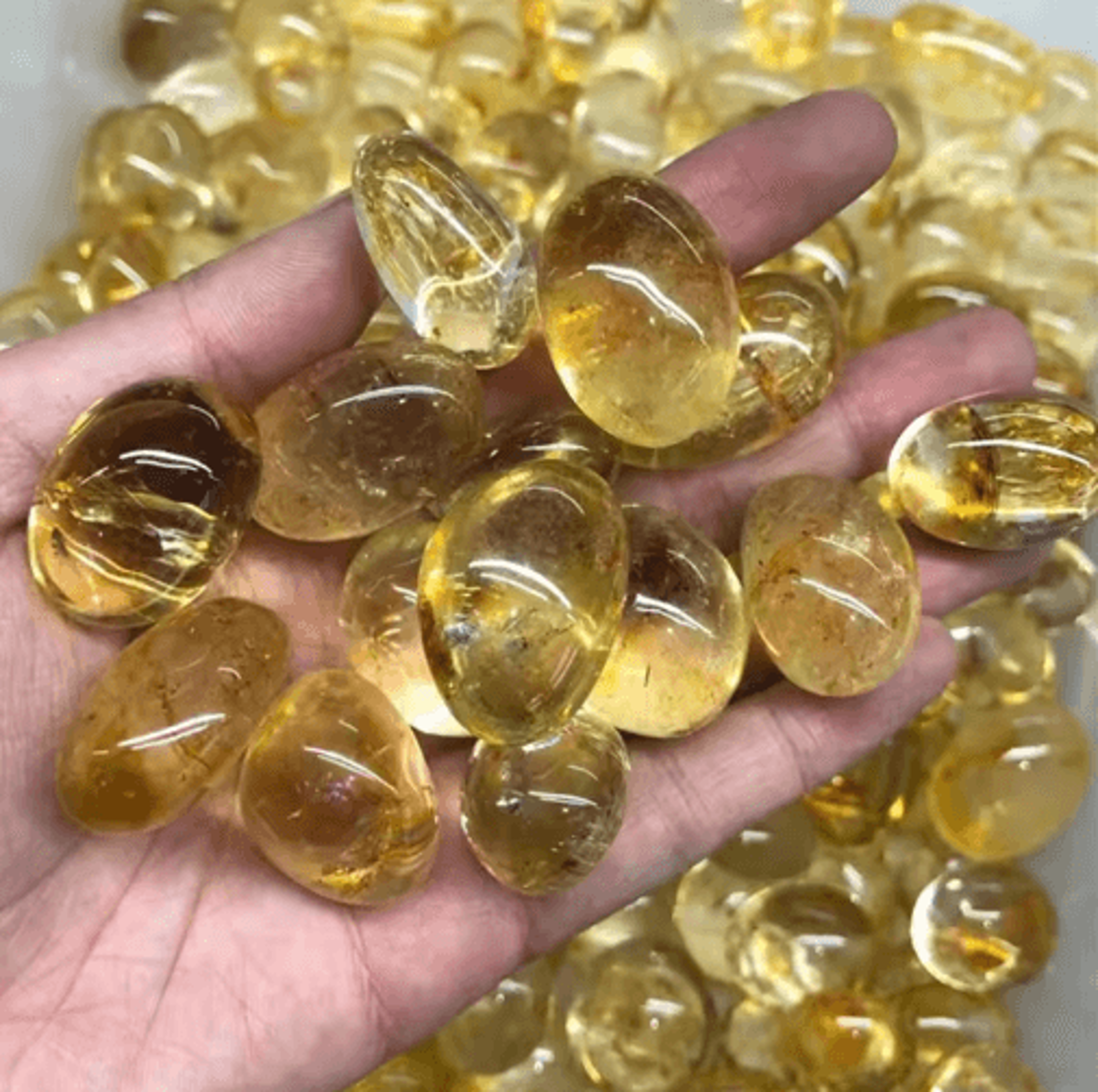 Natural Citrine Tumbled Stones Polished Healing Crystal Decor 2