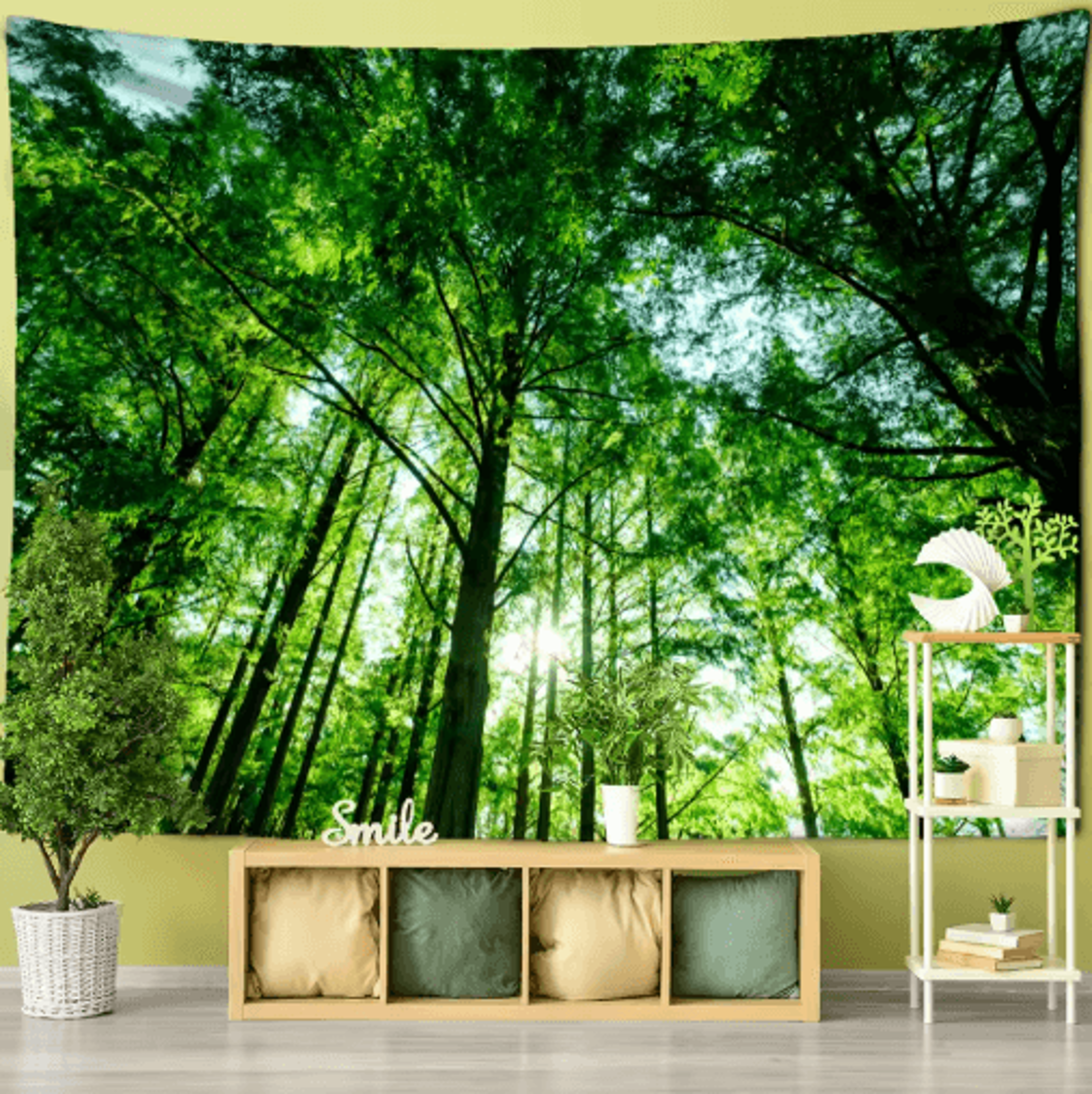Towering Forest Tapestry  Bohemian Psychedelic Tree Wall Hanging 13