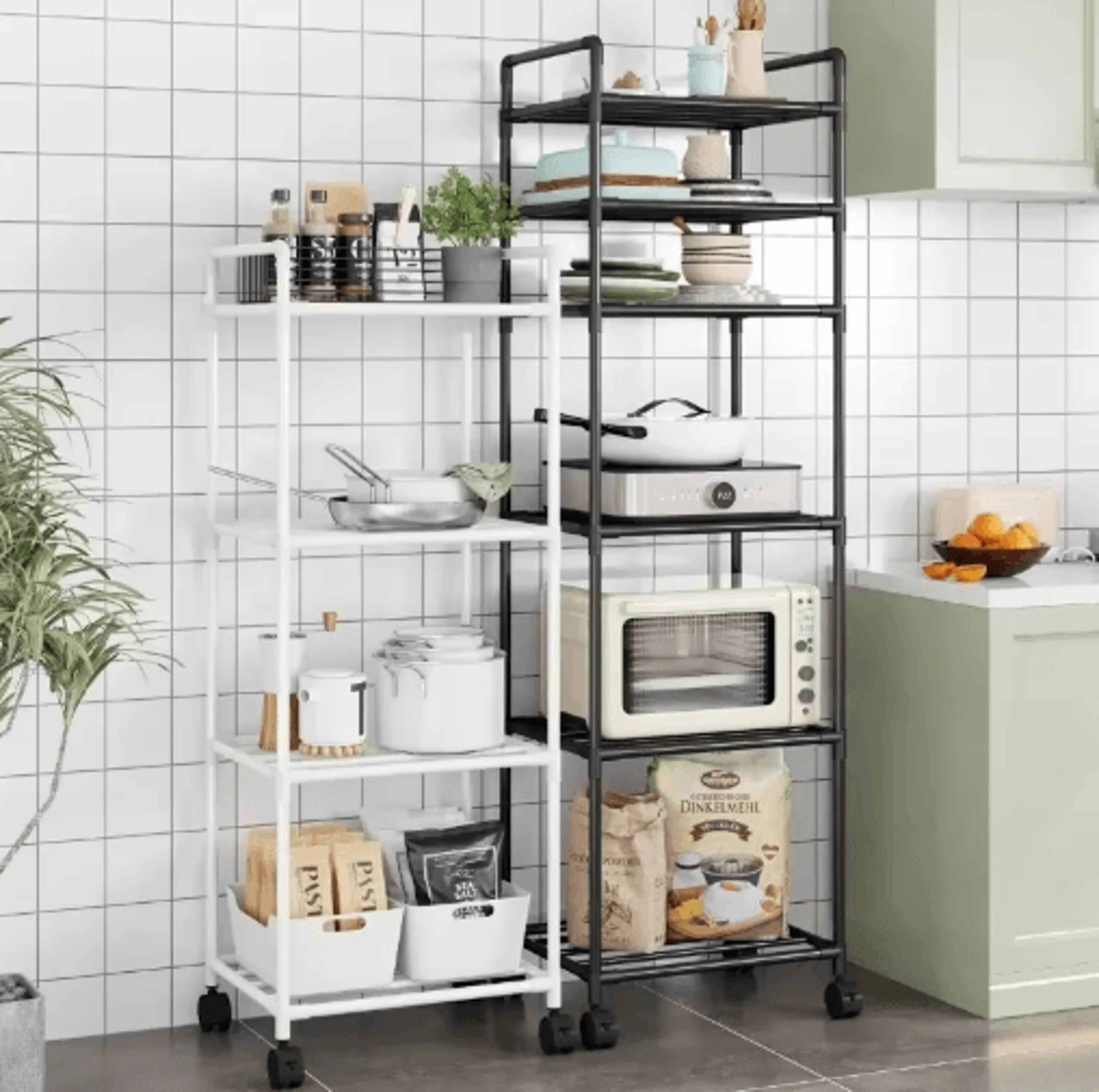 MultiLayer Kitchen Storage Rack  Removable Floor  Wall Organizer Shelf 0