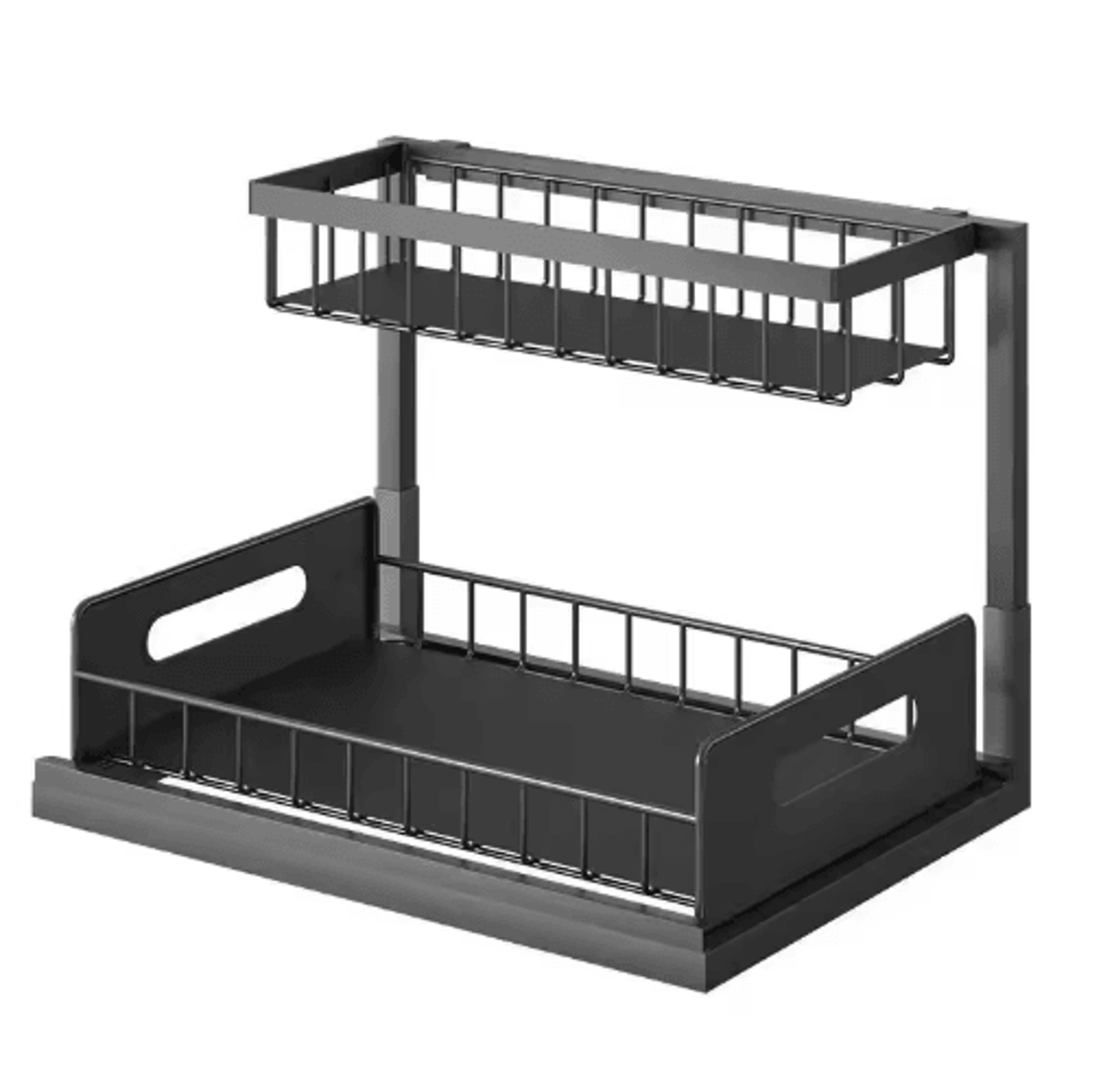 2Tier Sliding Under Sink Organizer  Rustproof PullOut Cabinet Storage Rack 1