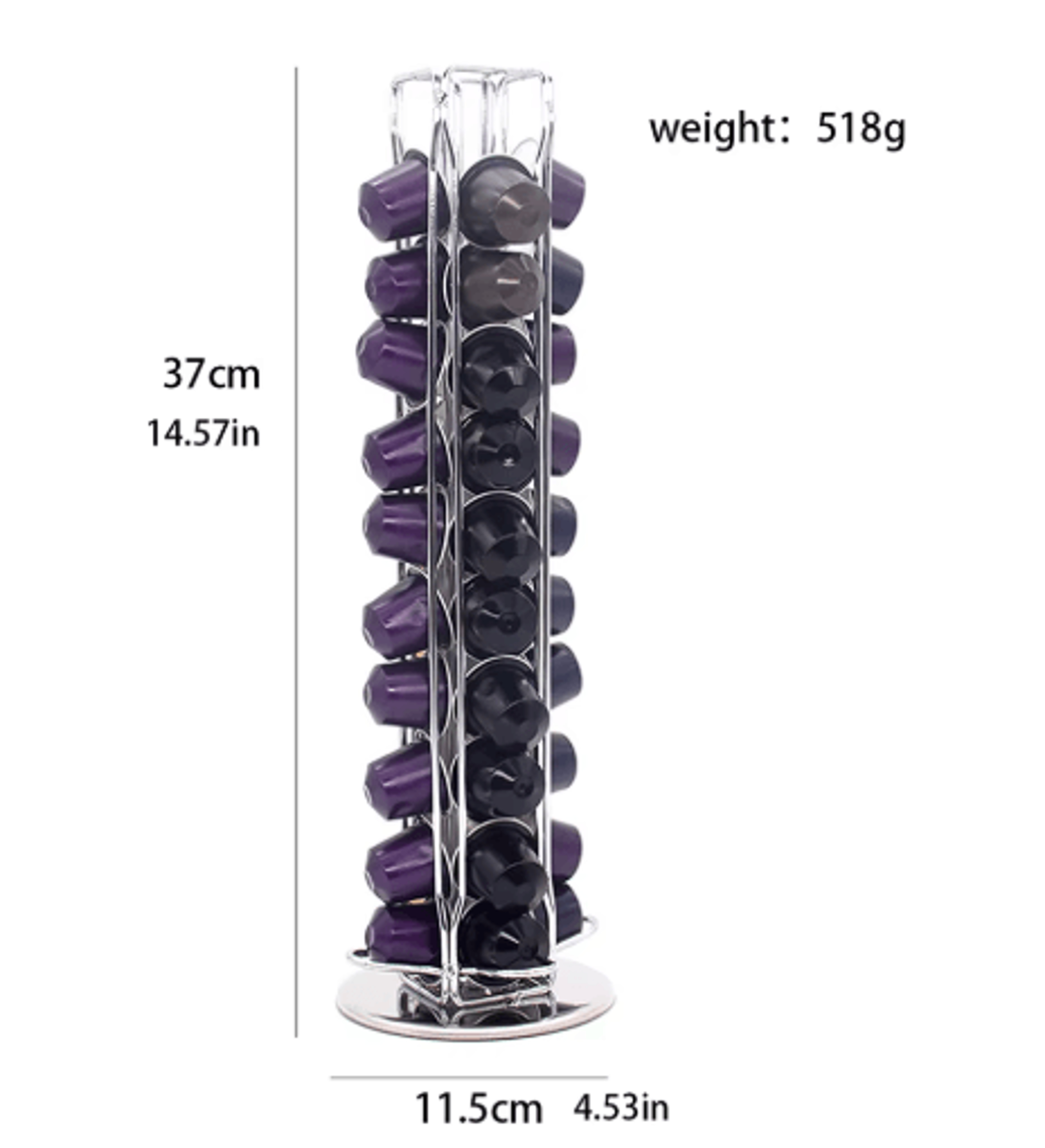 360 Rotating Coffee Capsule Holder  40Pod Storage Rack Stand 5