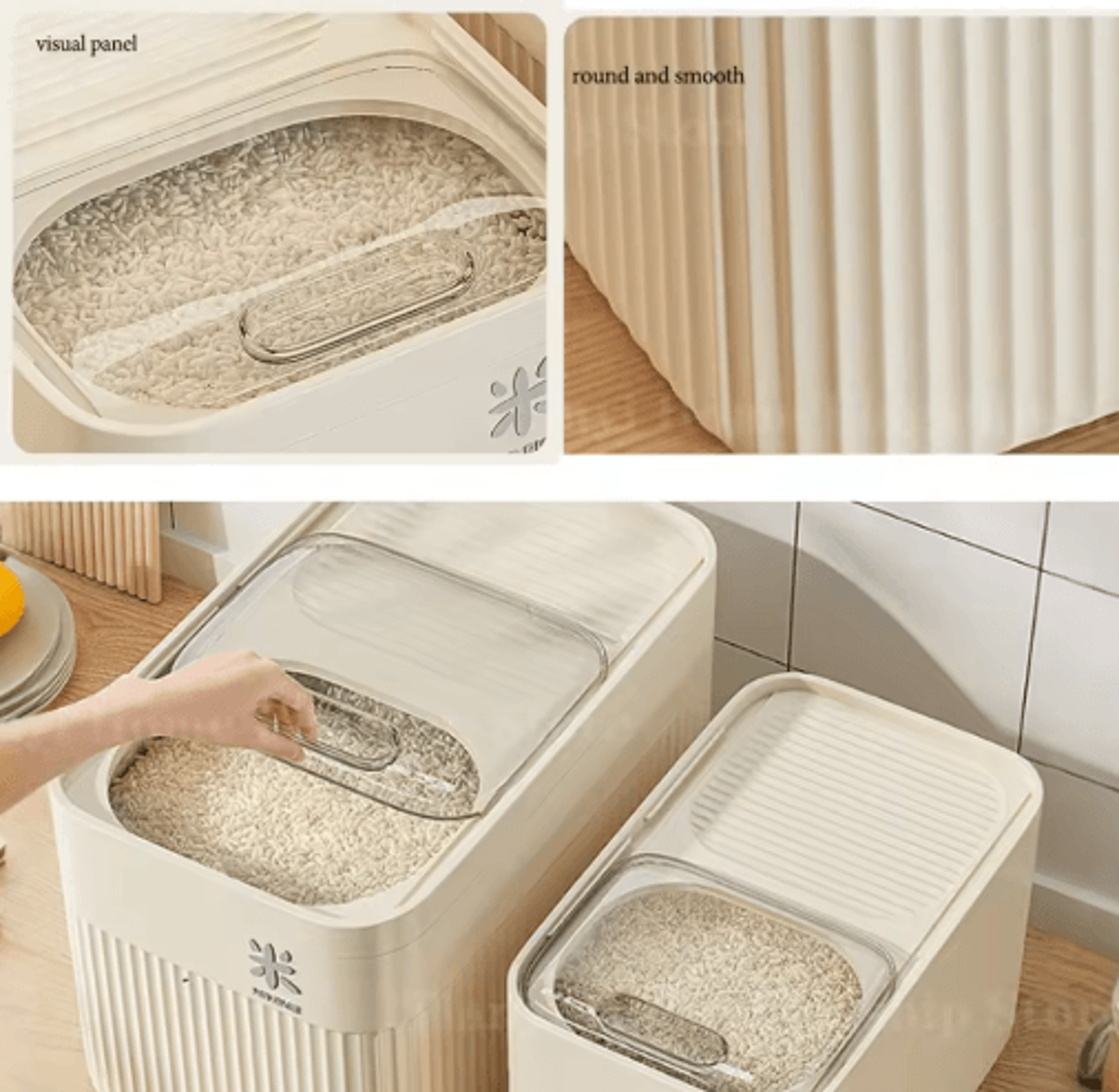 Airtight Rice Storage Container  MoistureProof Grain Bin 51015KG 4