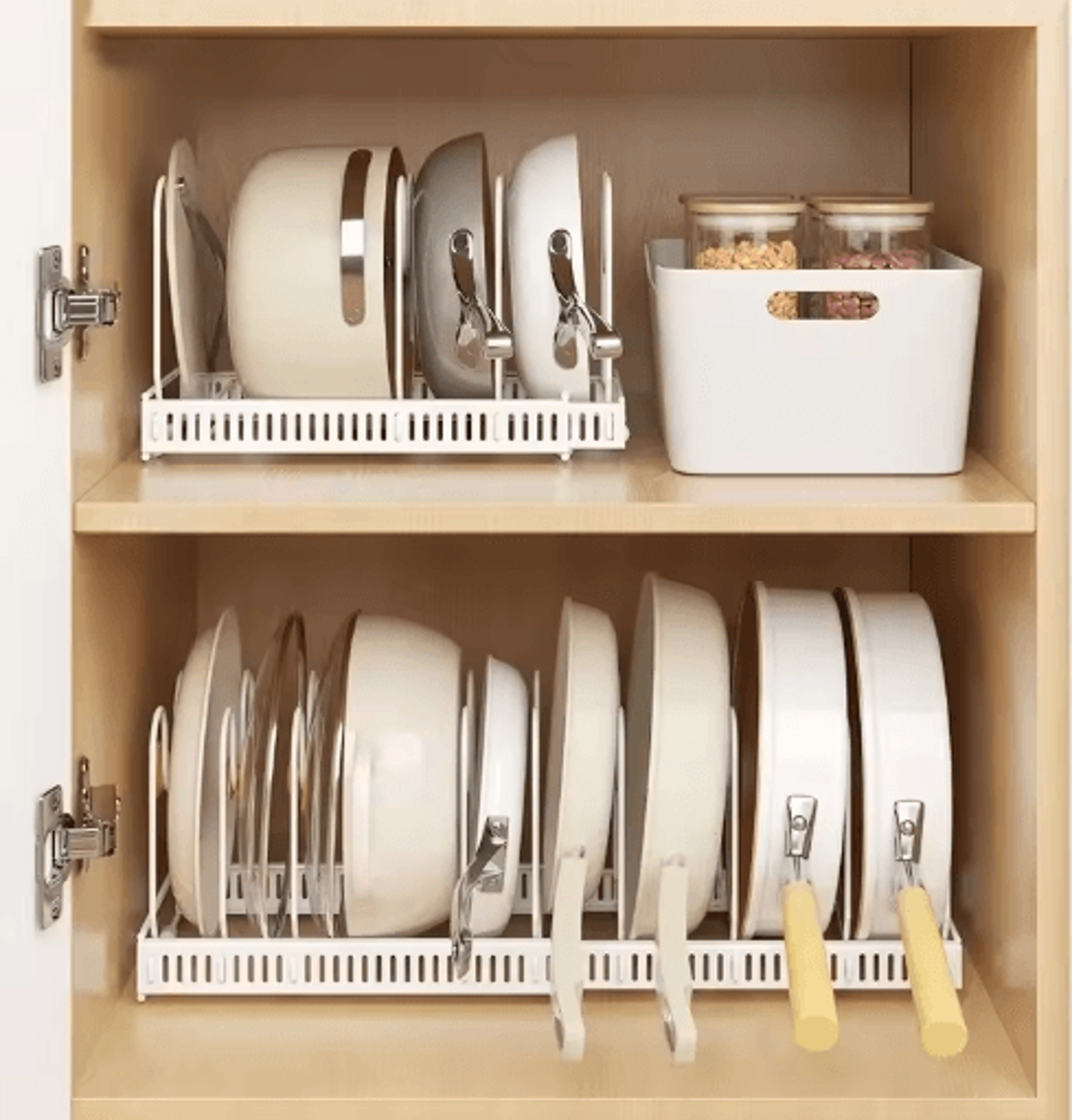 Adjustable Multi Layer Pot  Dish Rack Retractable Carbon Steel Kitchen Organizer 0