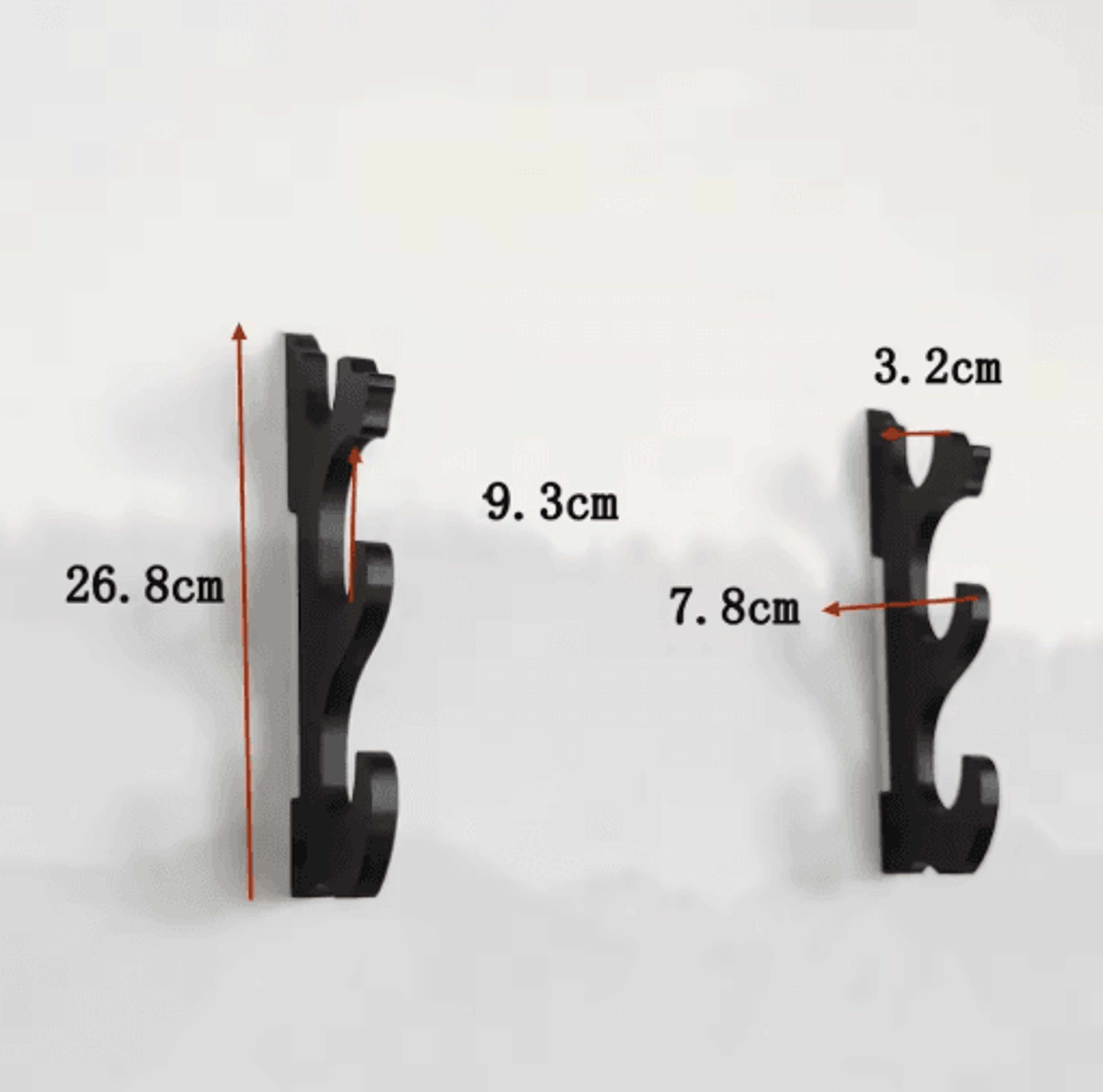 Wooden Katana Wall Mount Rack Samurai Sword  Weapon Display Shelf 3
