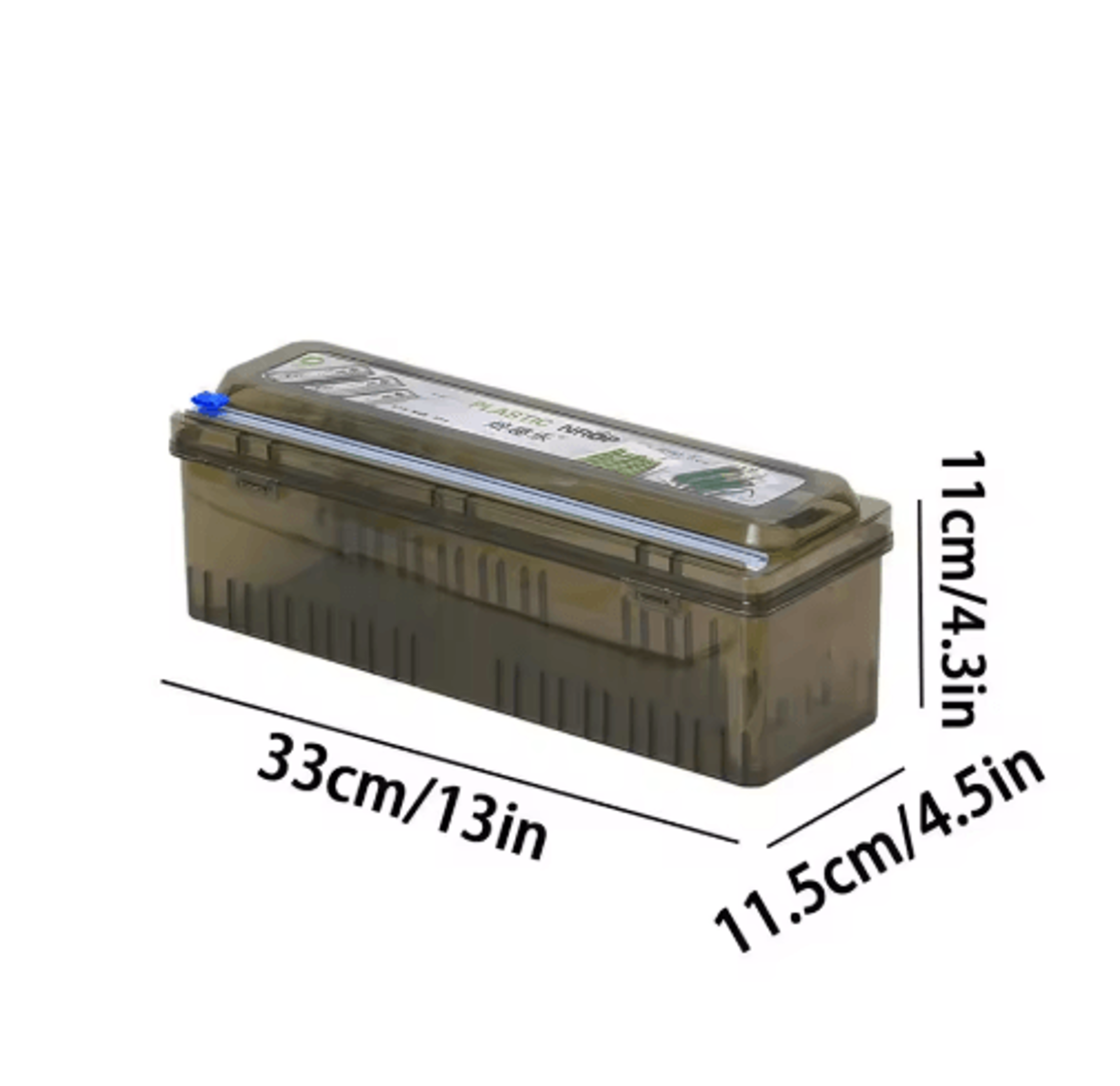 Plastic Wrap Dispenser With Cutter  Kitchen Cling Film Organizer Tool 2