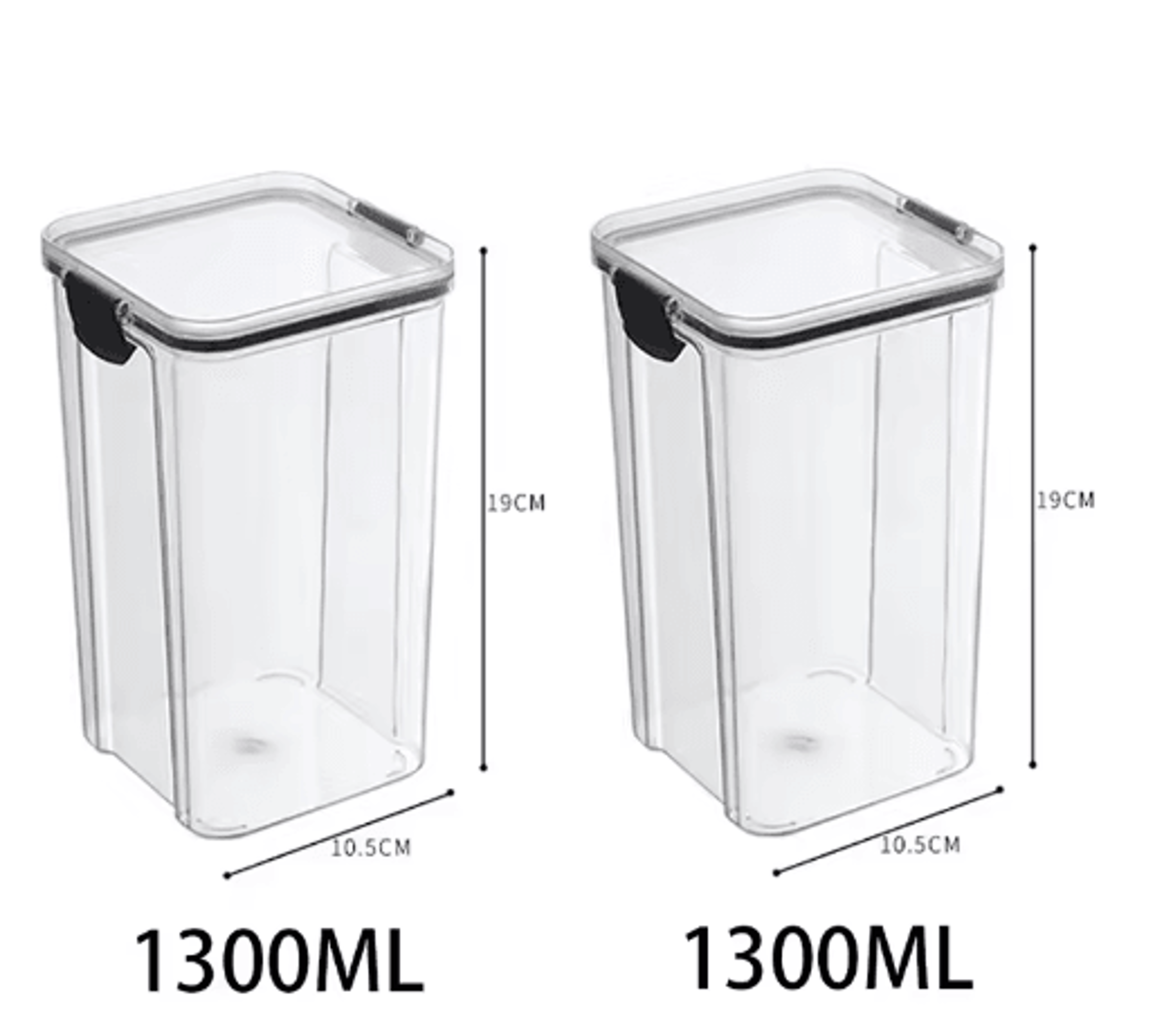 5Piece Airtight Food Storage Container Set  Stackable Kitchen Organizer Jars 6