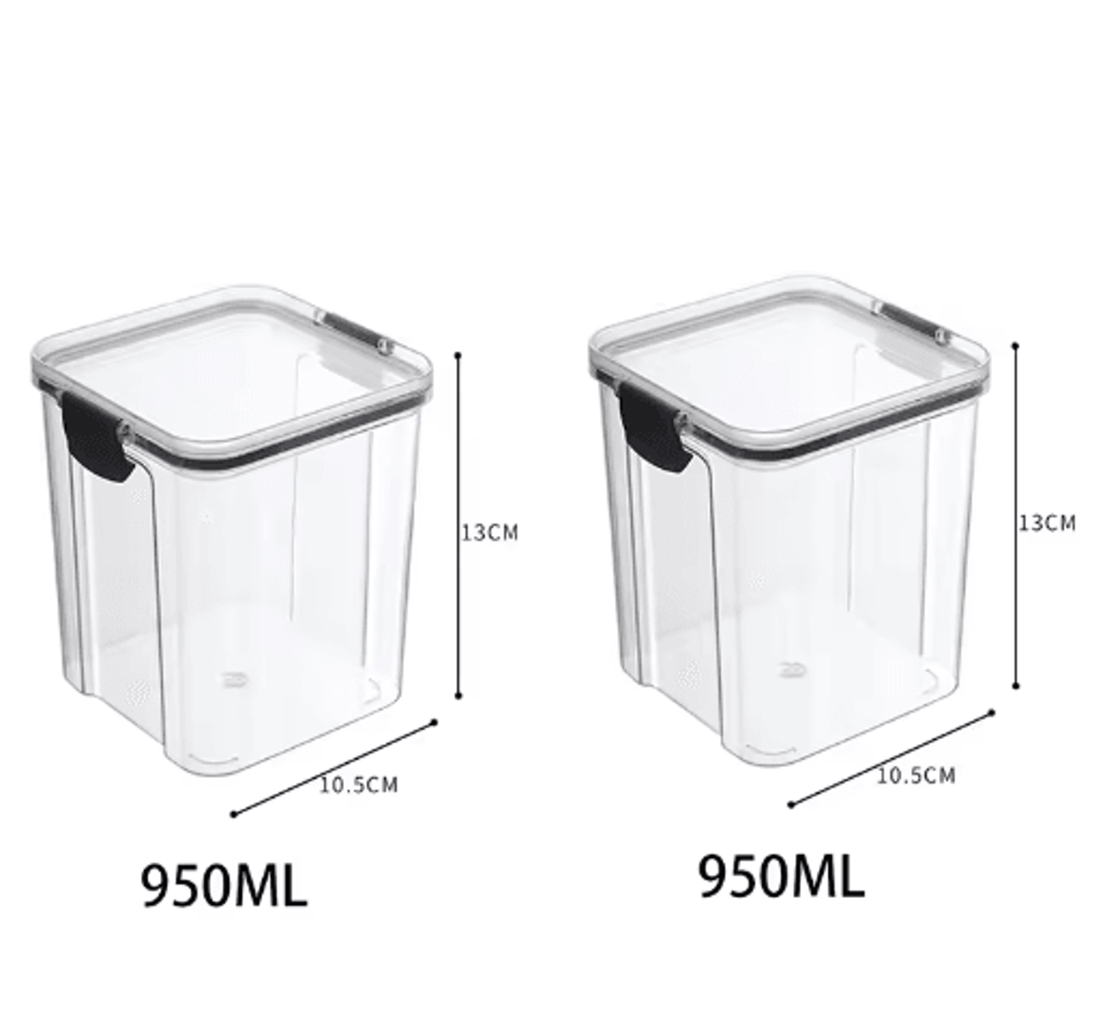 5Piece Airtight Food Storage Container Set  Stackable Kitchen Organizer Jars 9