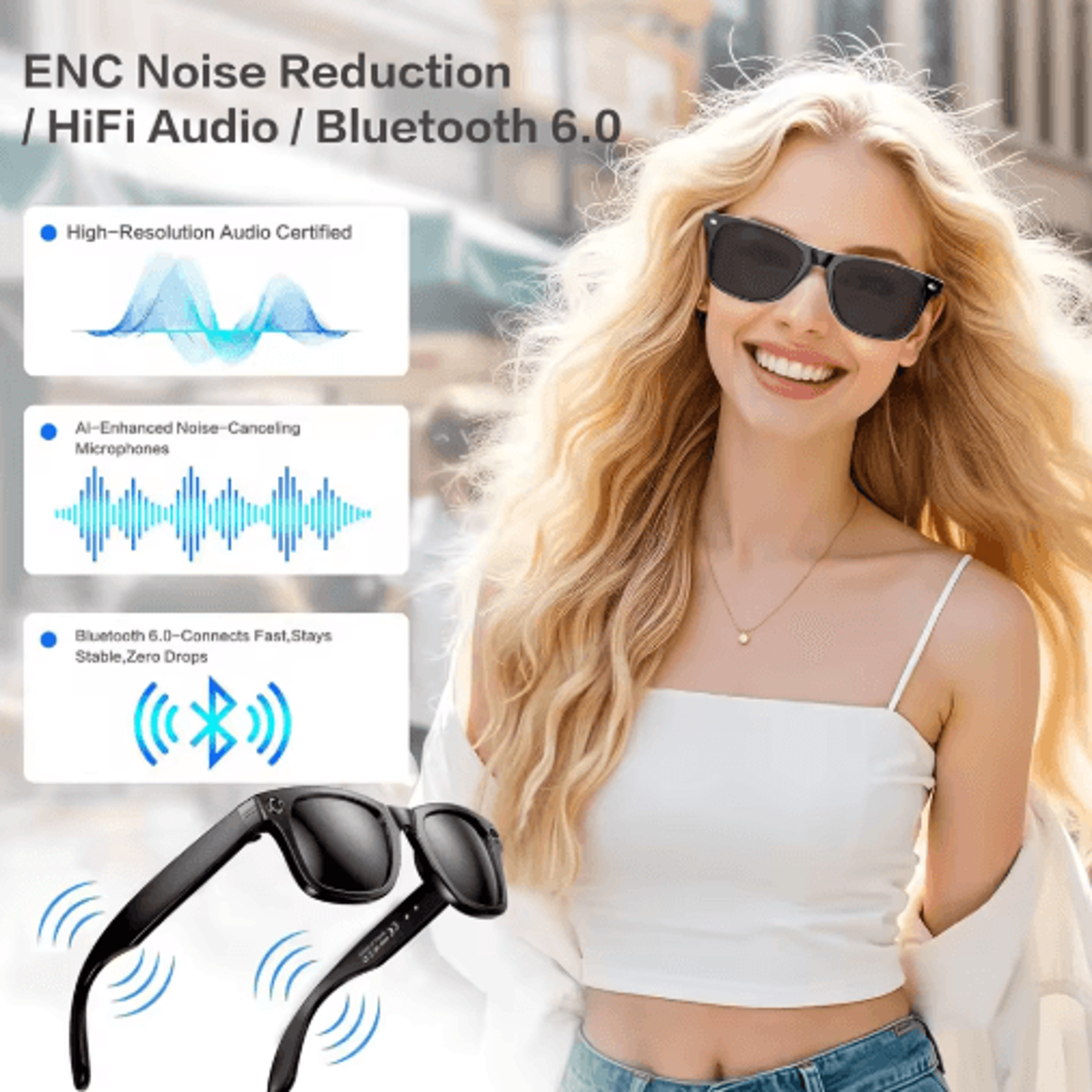 AI Smart Camera Glasses  Translation Video Recording  Smart Sunglasses 7