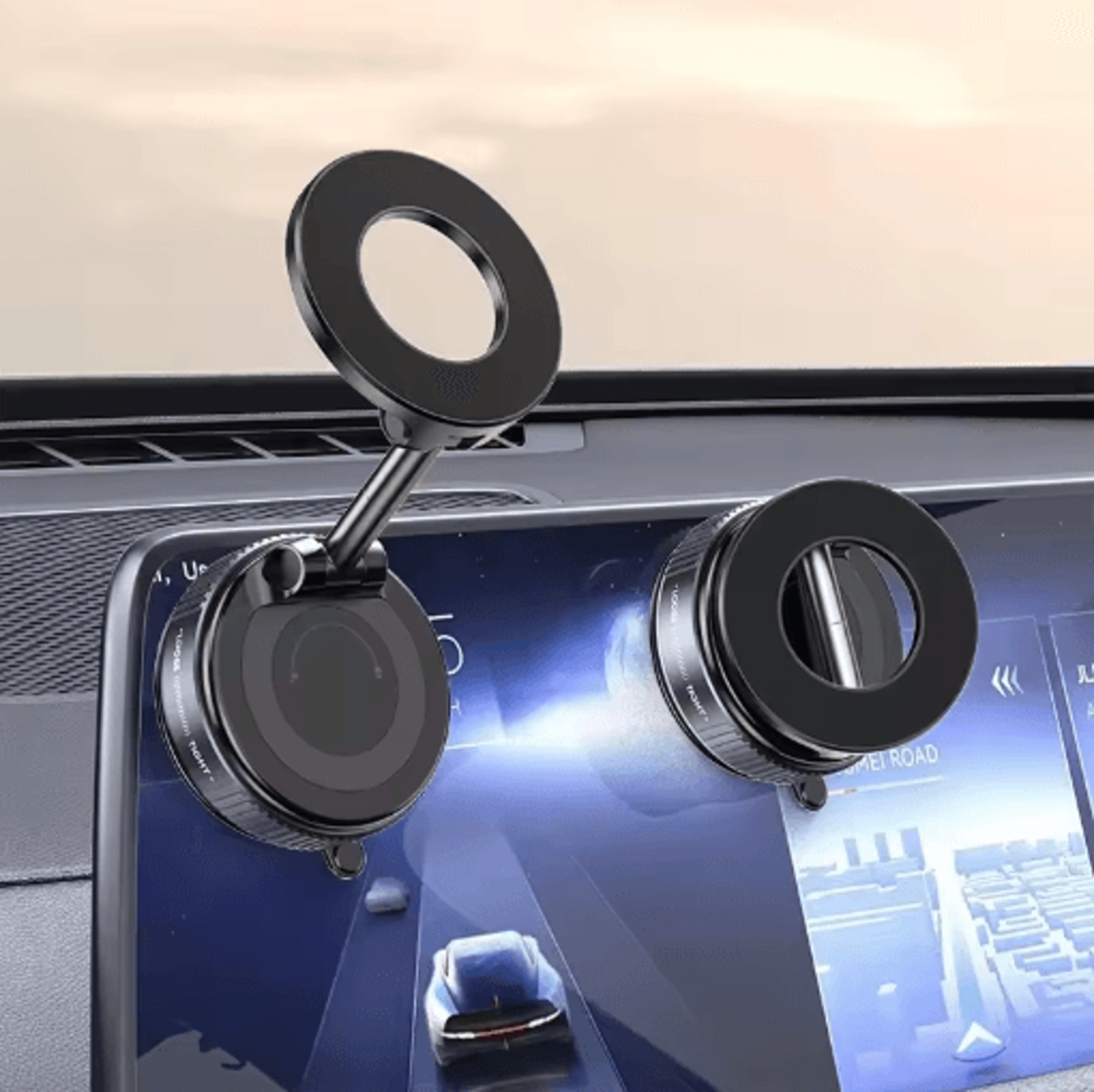 MagGrip Pro Vacuum Magnetic Phone Holder 360 Foldable Suction Mount For Car  Multi Use 6