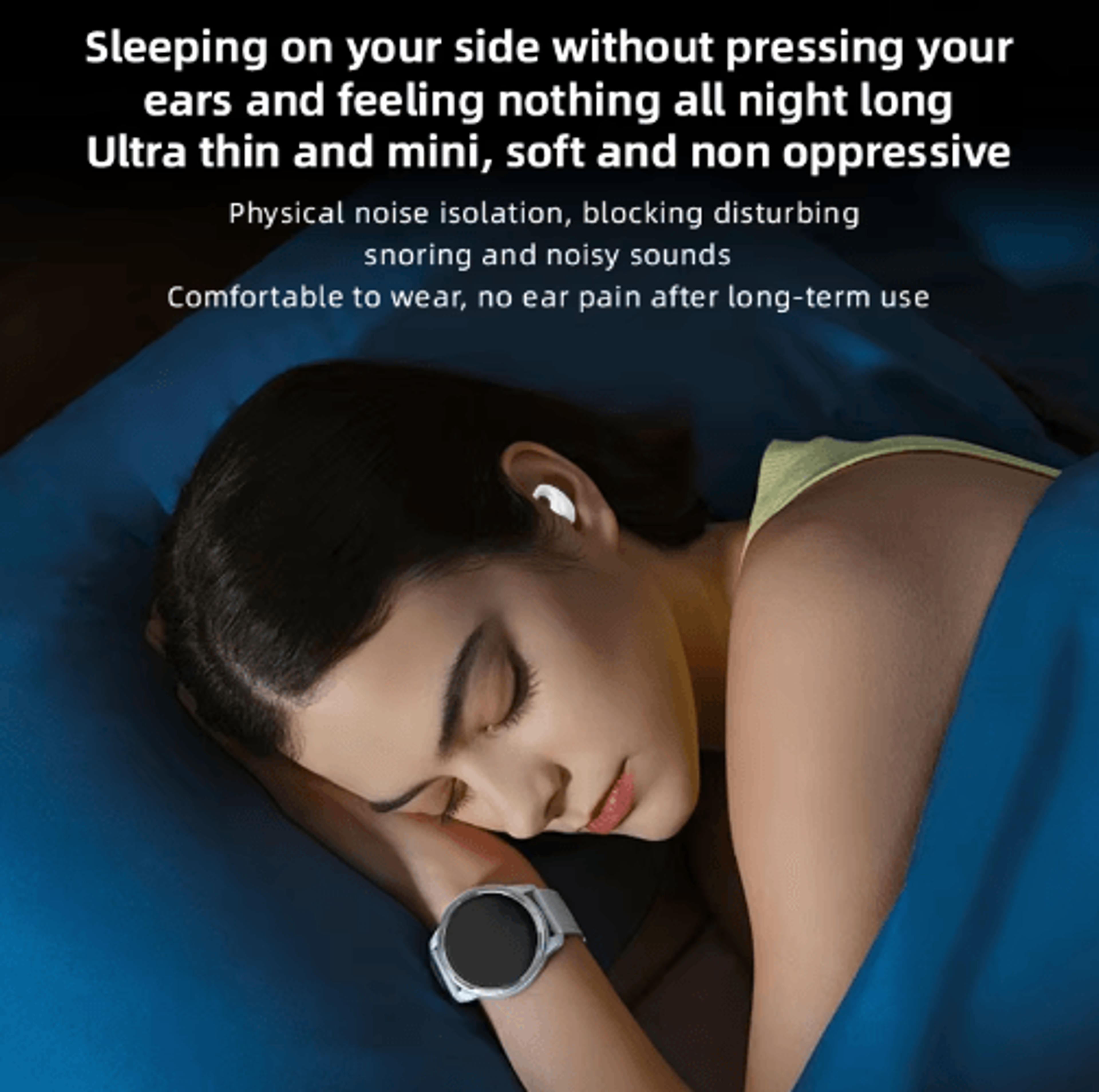 T70 SleepFit TWS Wireless Earbuds Lightweight Bluetooth Earbuds With USBC Charging  Comfortable Fit 3