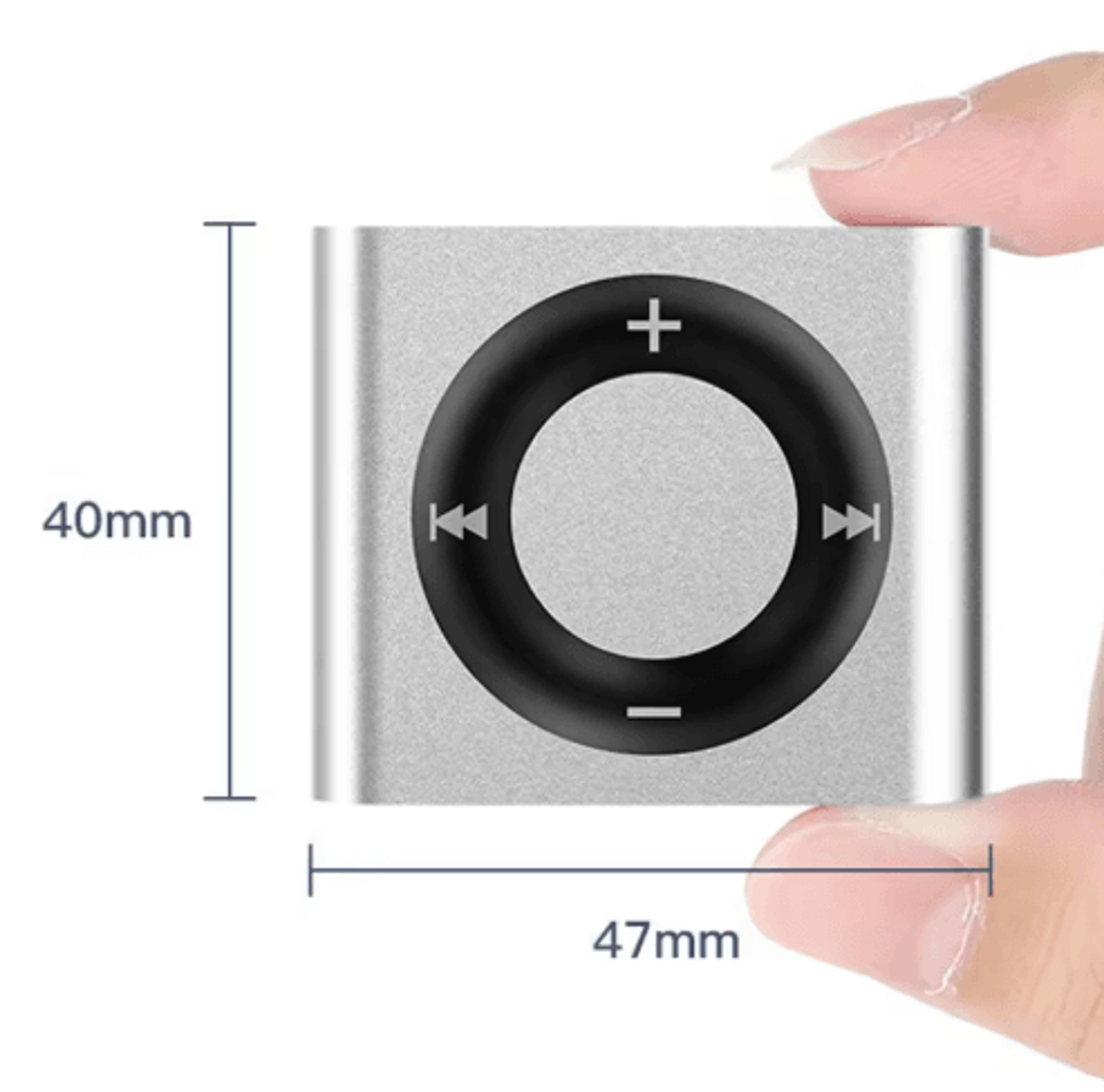 Mini Metal MP3 Player With Speaker  Portable Touch Control Music Player With Expandable Storage For 13