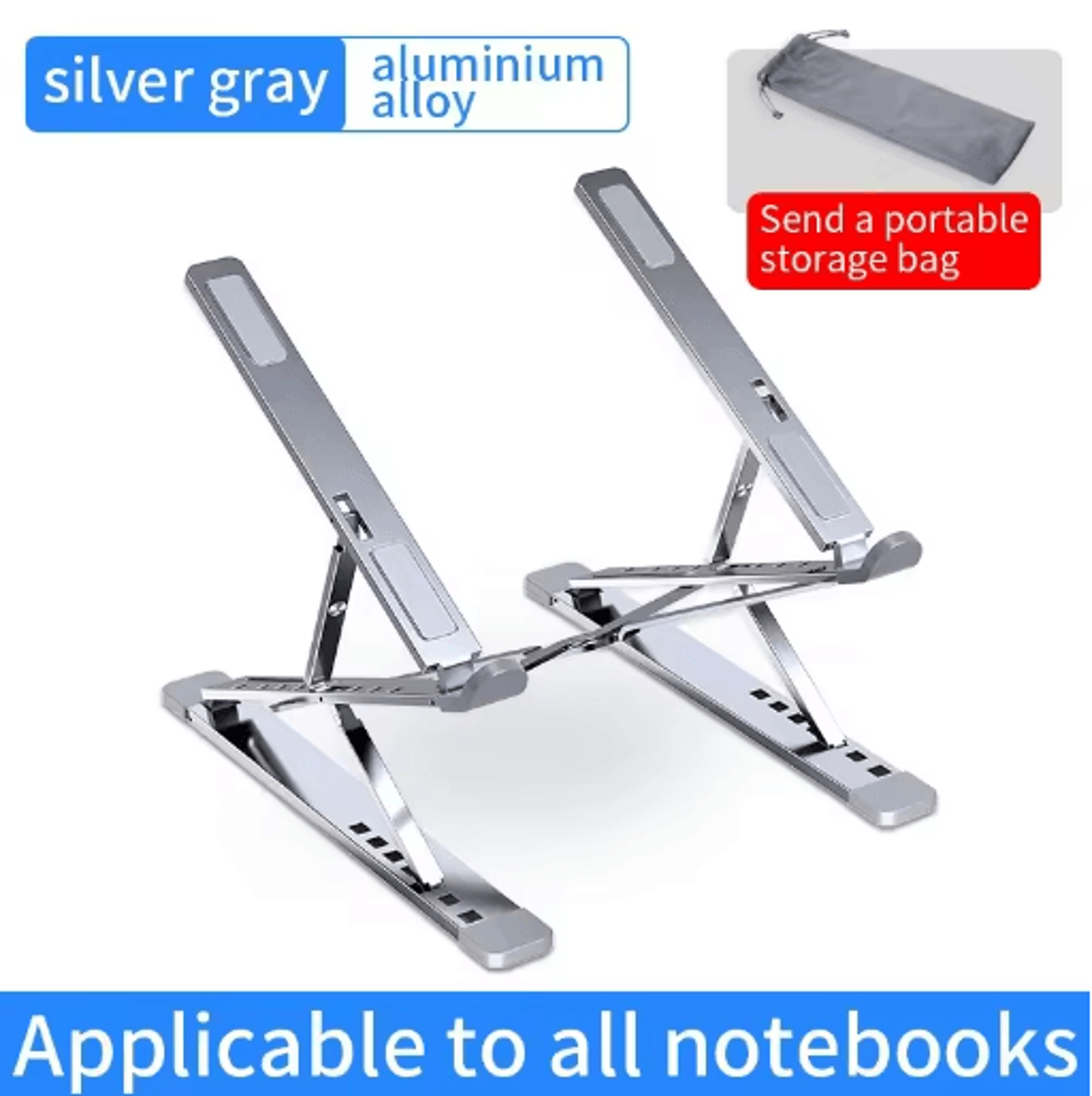 Adjustable Aluminum Laptop Stand With Foldable Cooling Design 1