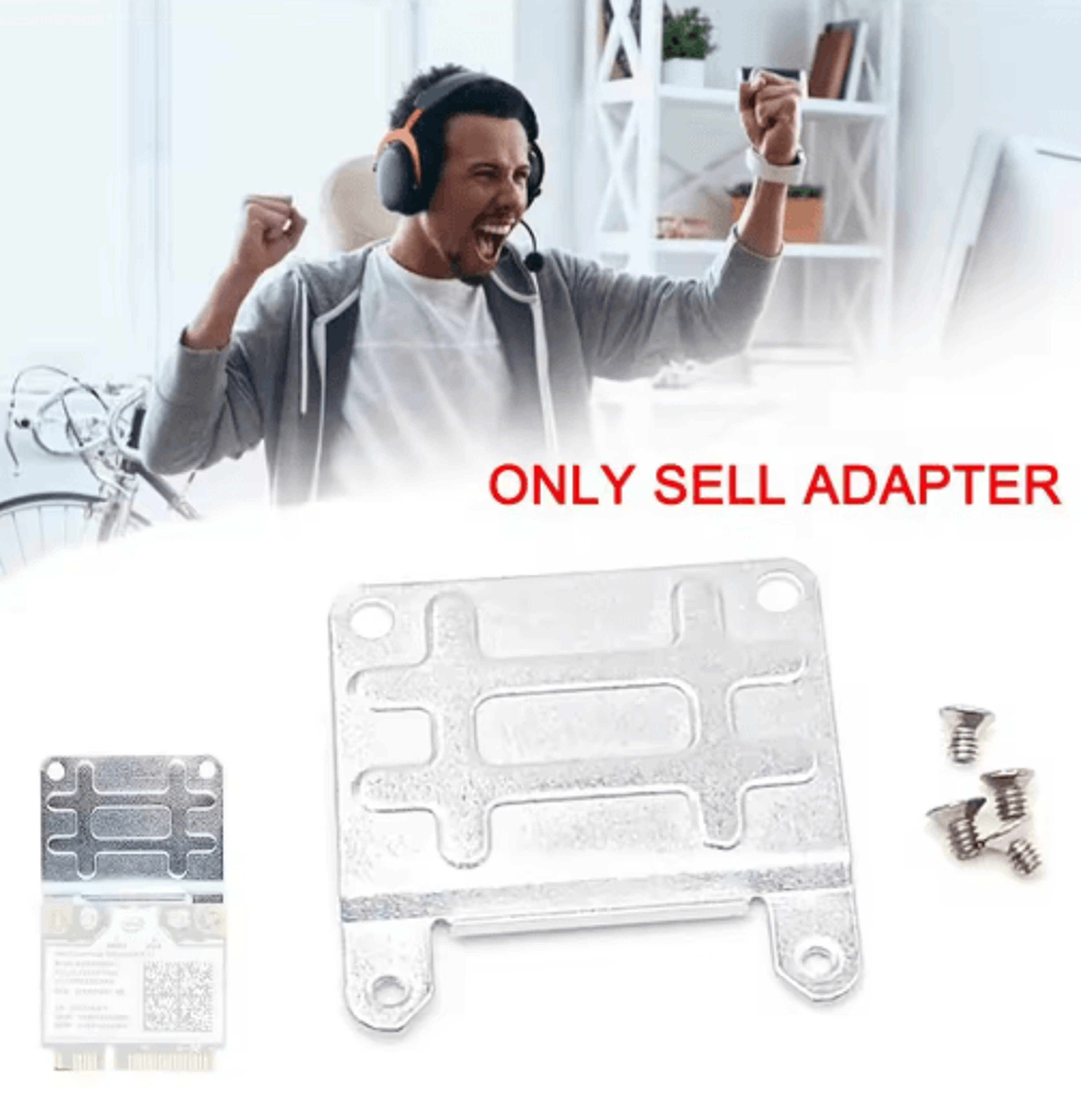 Mini PCIE HalfHeight To FullHeight Metal Mounting Bracket 3