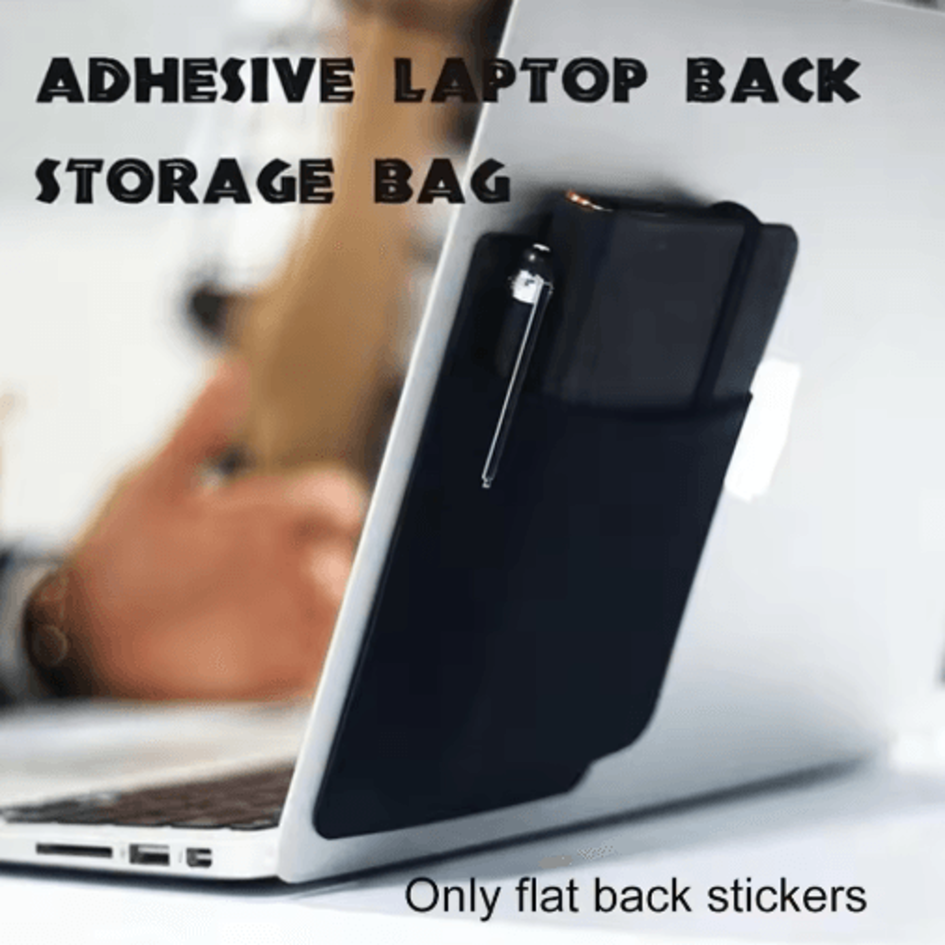 Adhesive Laptop Storage Pocket For Mouse  Digital Accessories 5
