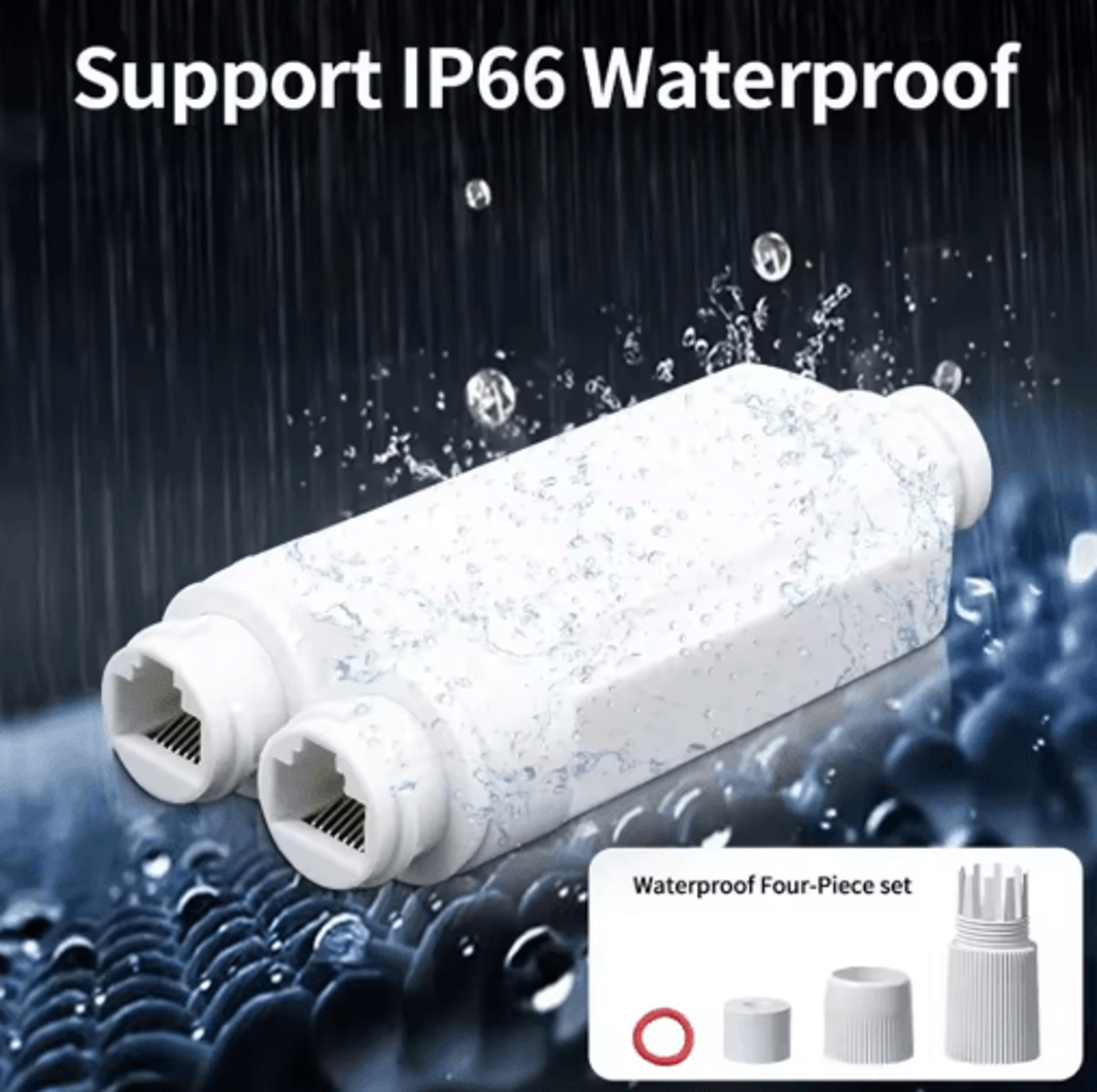 IP66 Waterproof 2Port PoE Repeater  Network Extender 6
