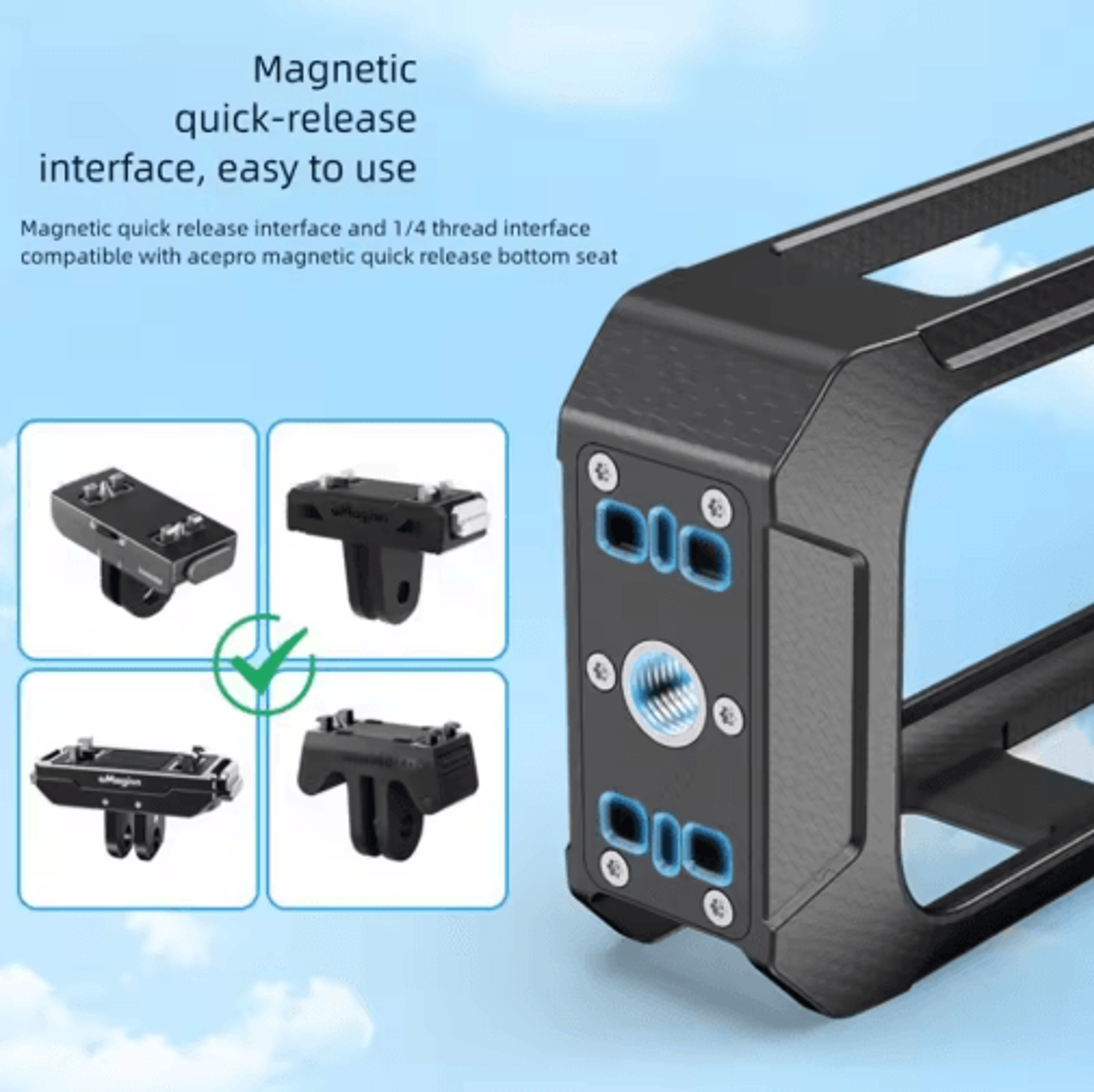 Shockproof Magnetic Rabbit Cage Protective Case For Insta360 X5 0