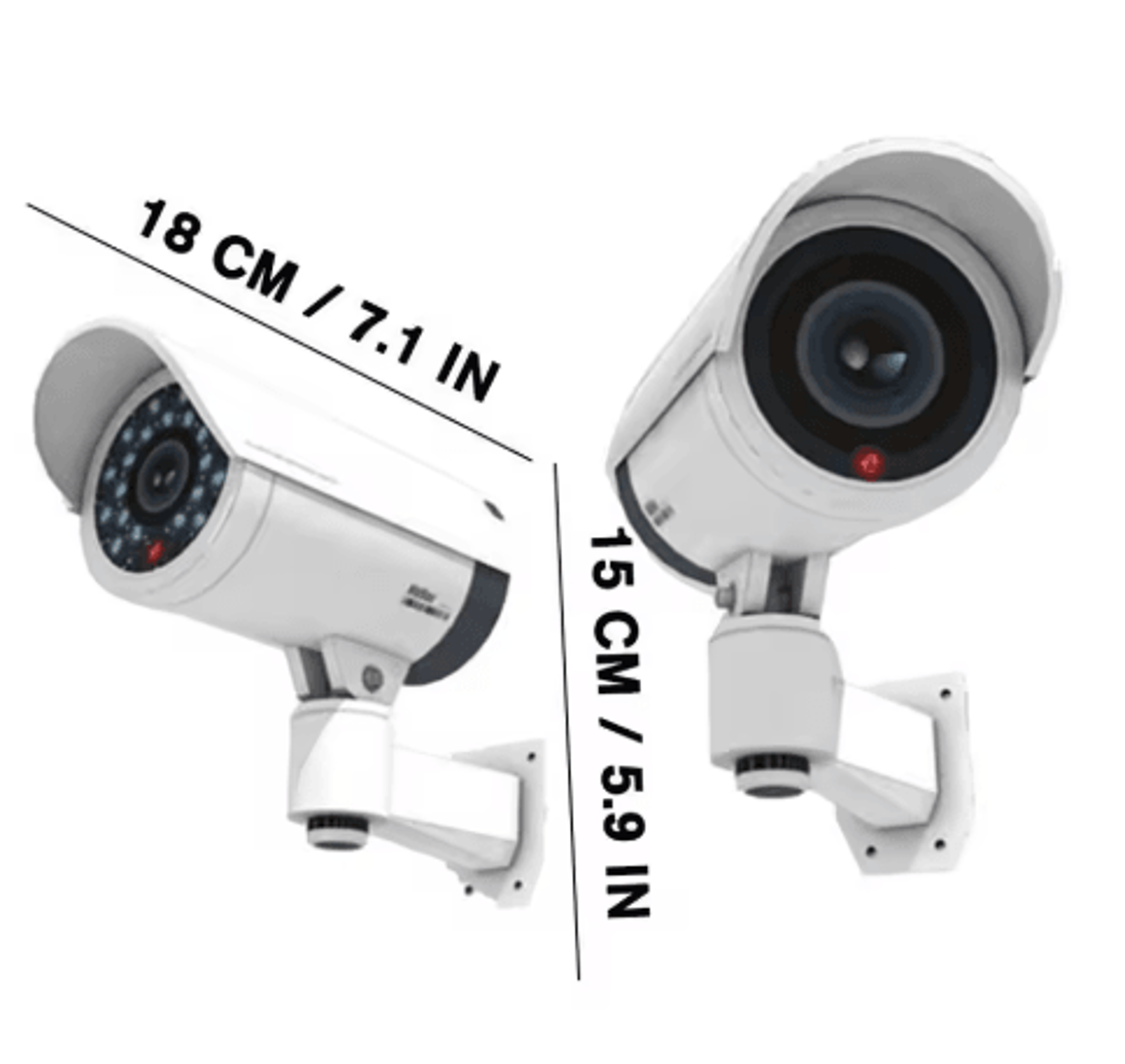 Waterproof Dummy Surveillance Camera With Flashing LED Security Light 0