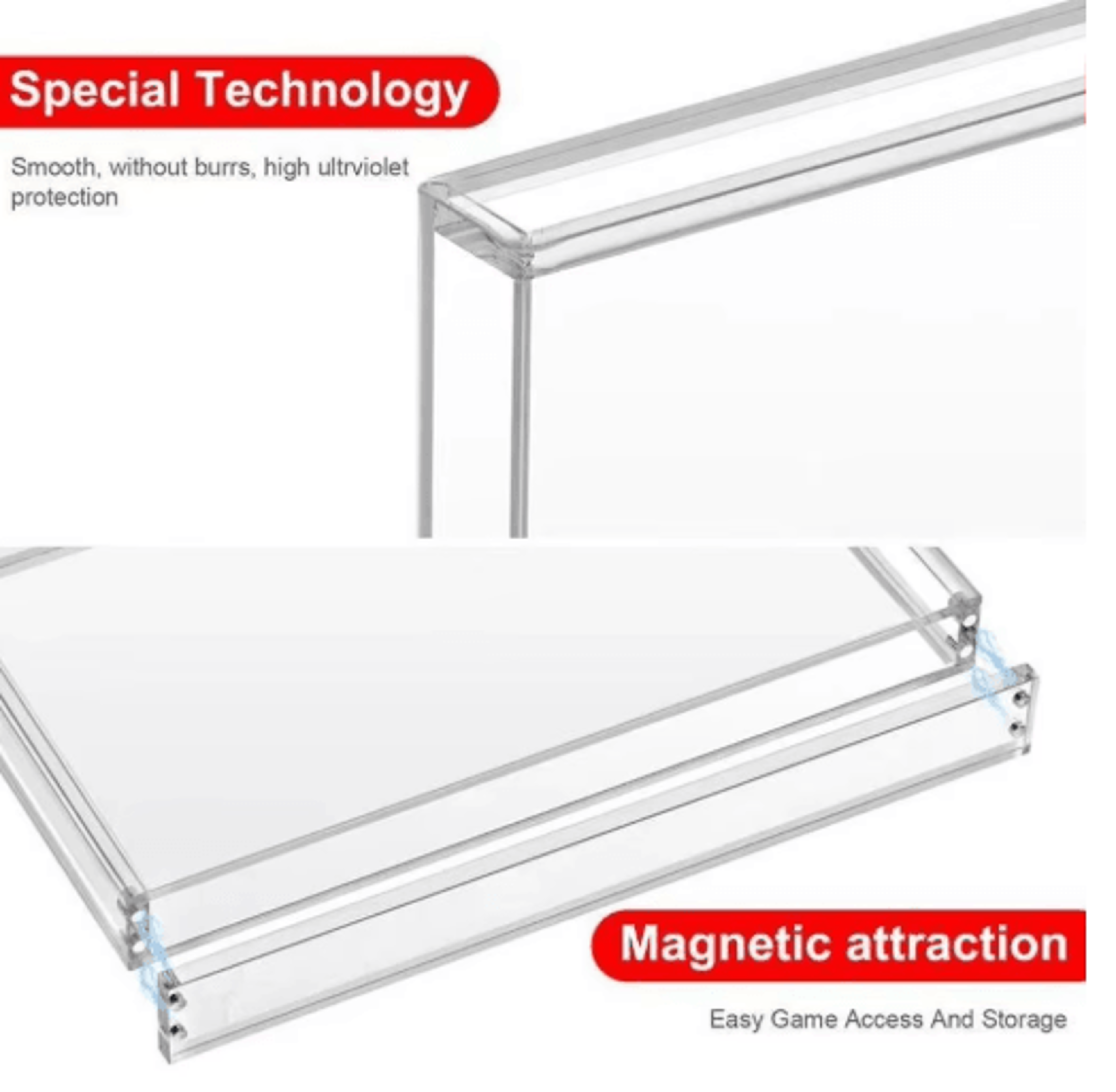 Magnetic Acrylic Game Card Display Case For Switch 2 0