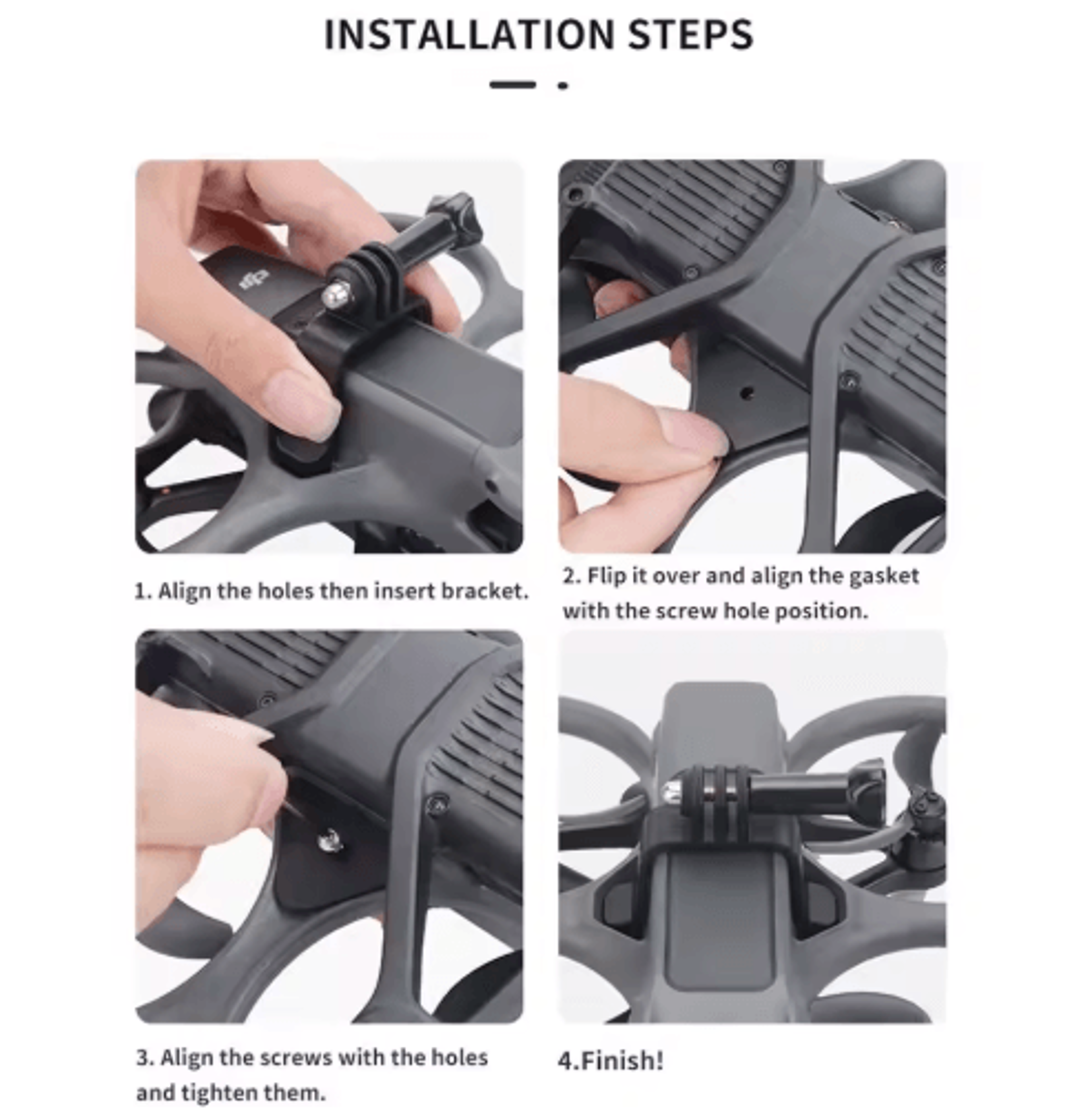 DJI Avata 2 Expansion Camera Bracket For GoPro  Insta360 3