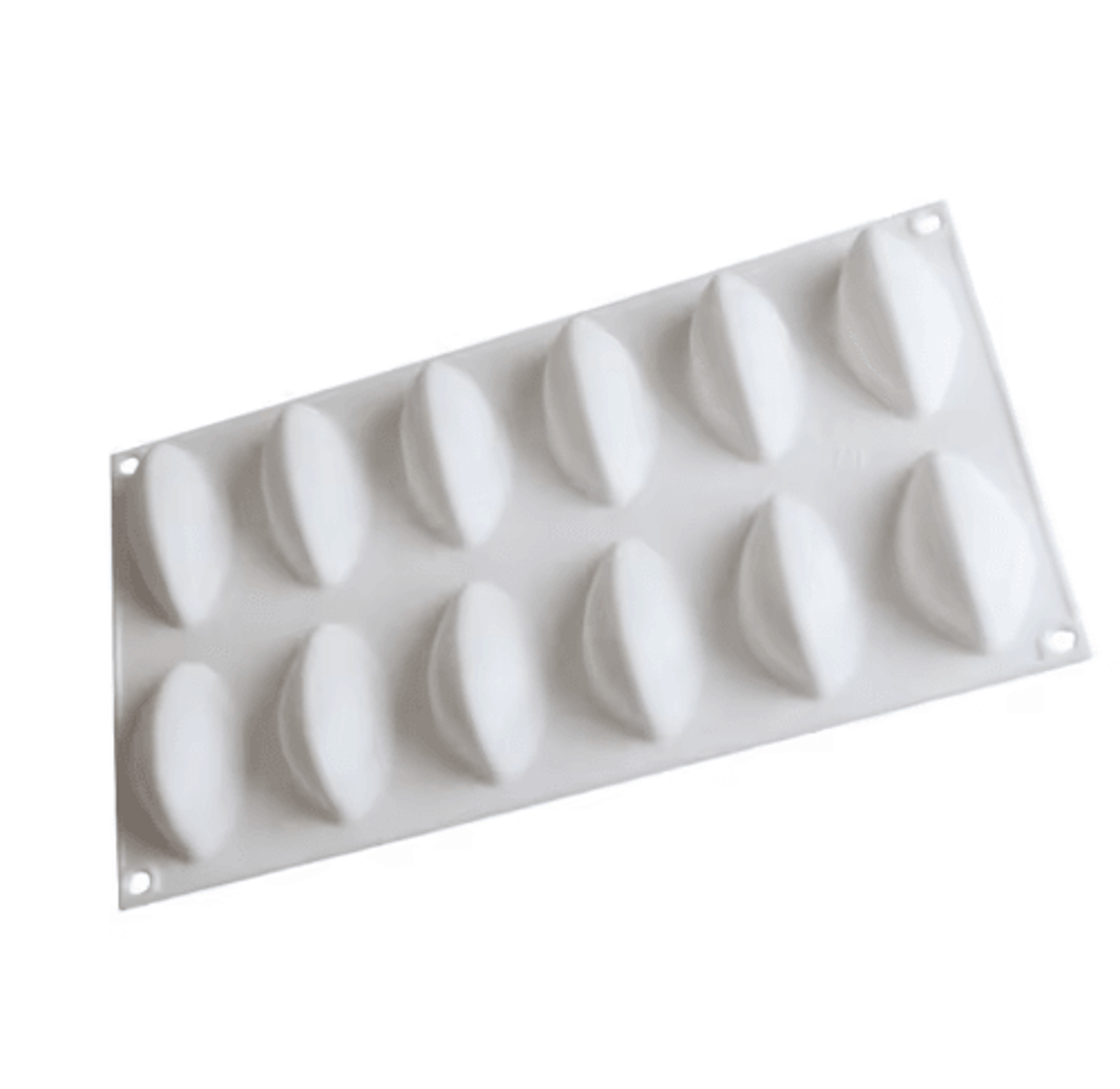 12Cavity Silicone Quenelle Mold For Mousse Cakes  Chocolate Desserts 3