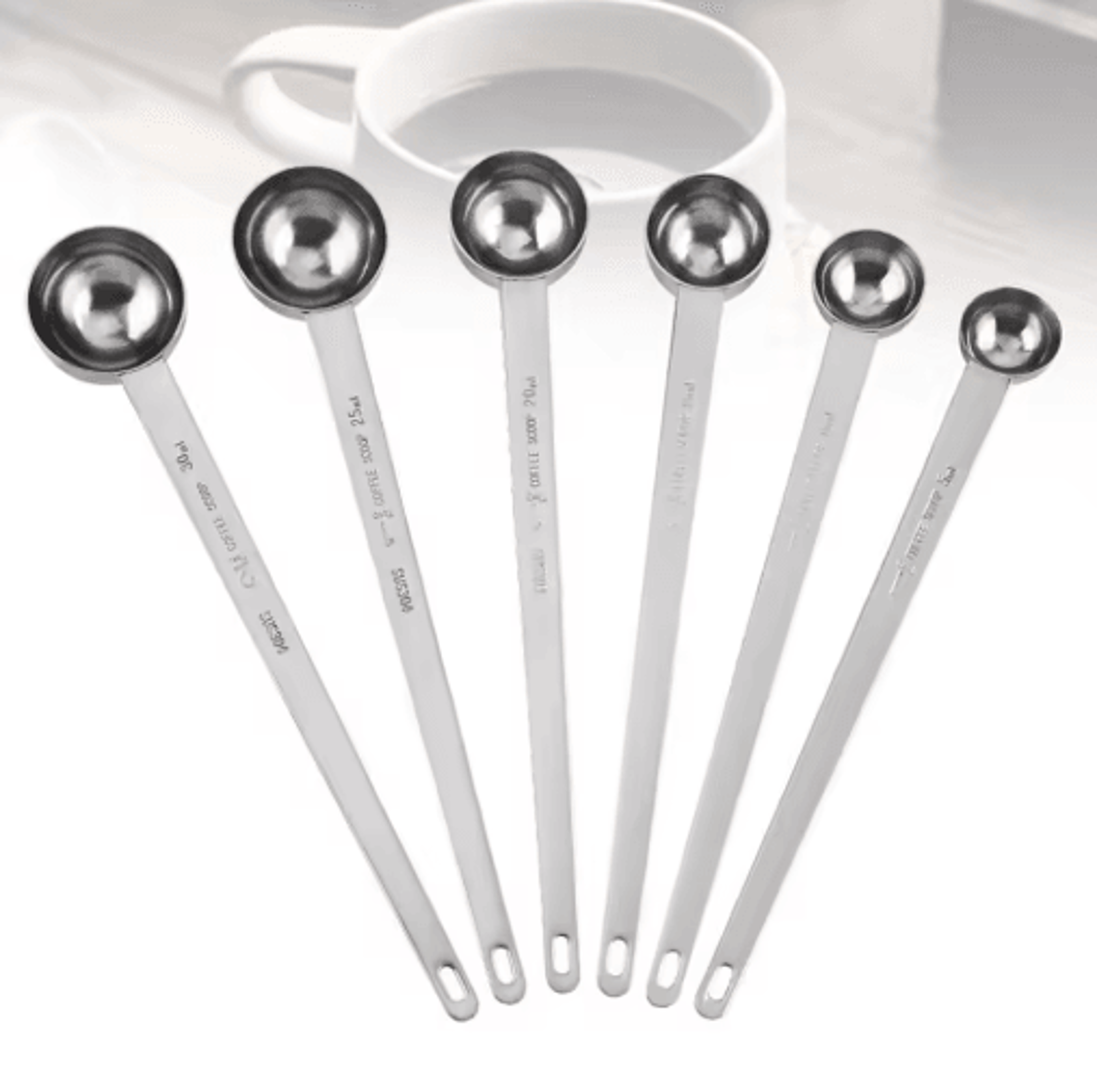 Stainless Steel Measuring Spoon Set With Long Handle For Coffee  Bakin 8