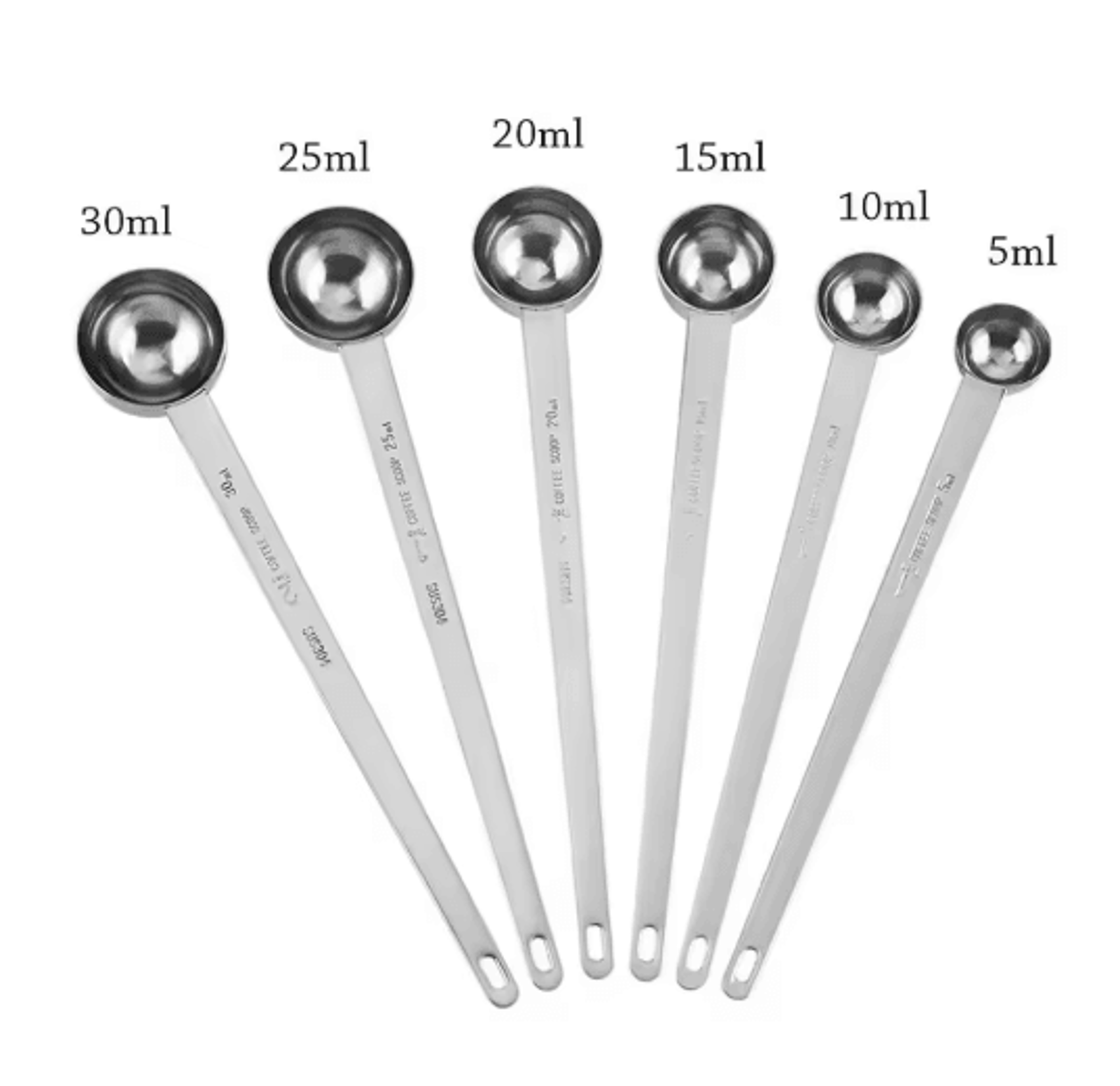 Stainless Steel Measuring Spoon Set With Long Handle For Coffee  Bakin 0