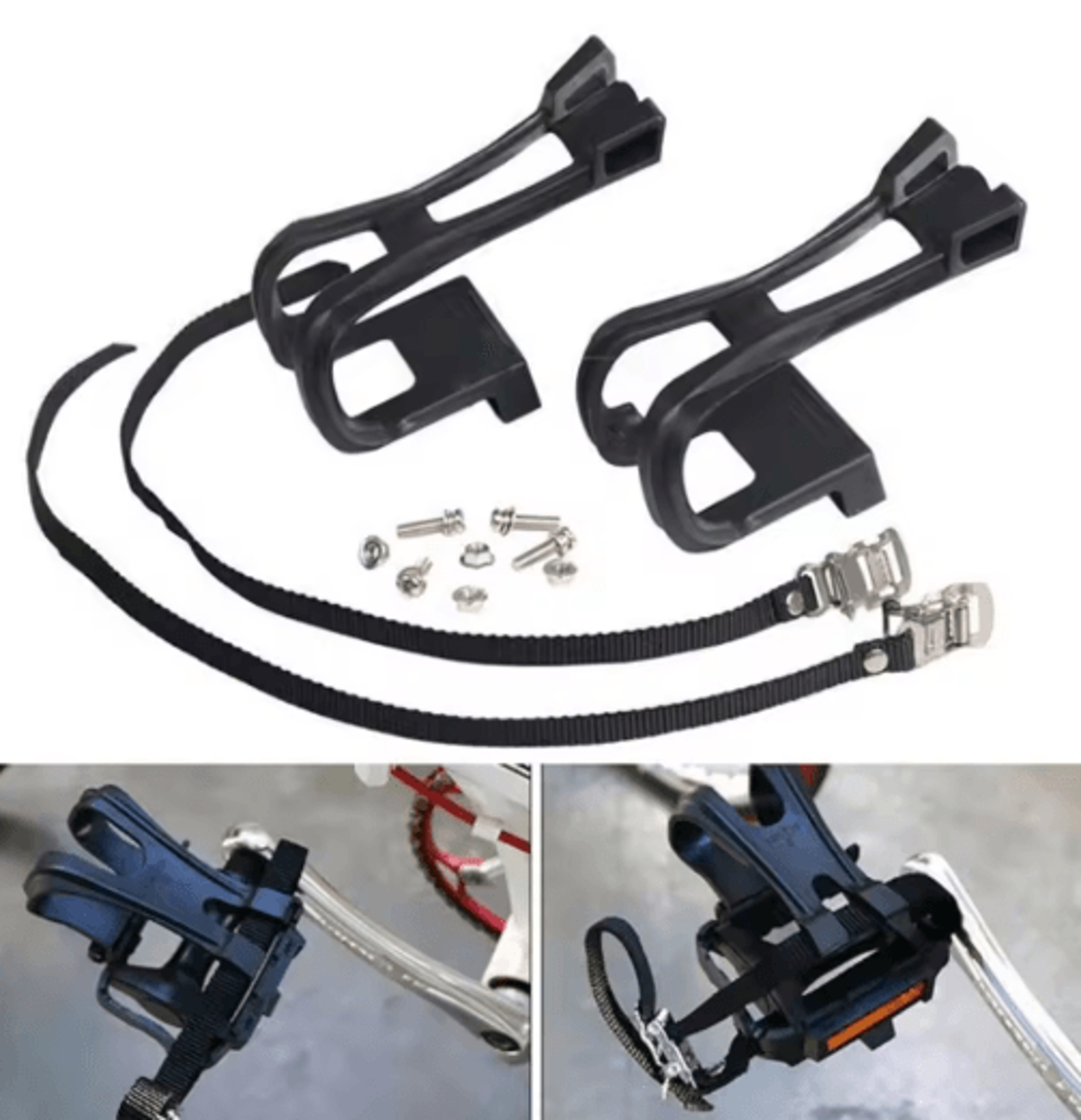 Adjustable Bike Pedal Toe Clip Straps For MTB  Road Cycling 0
