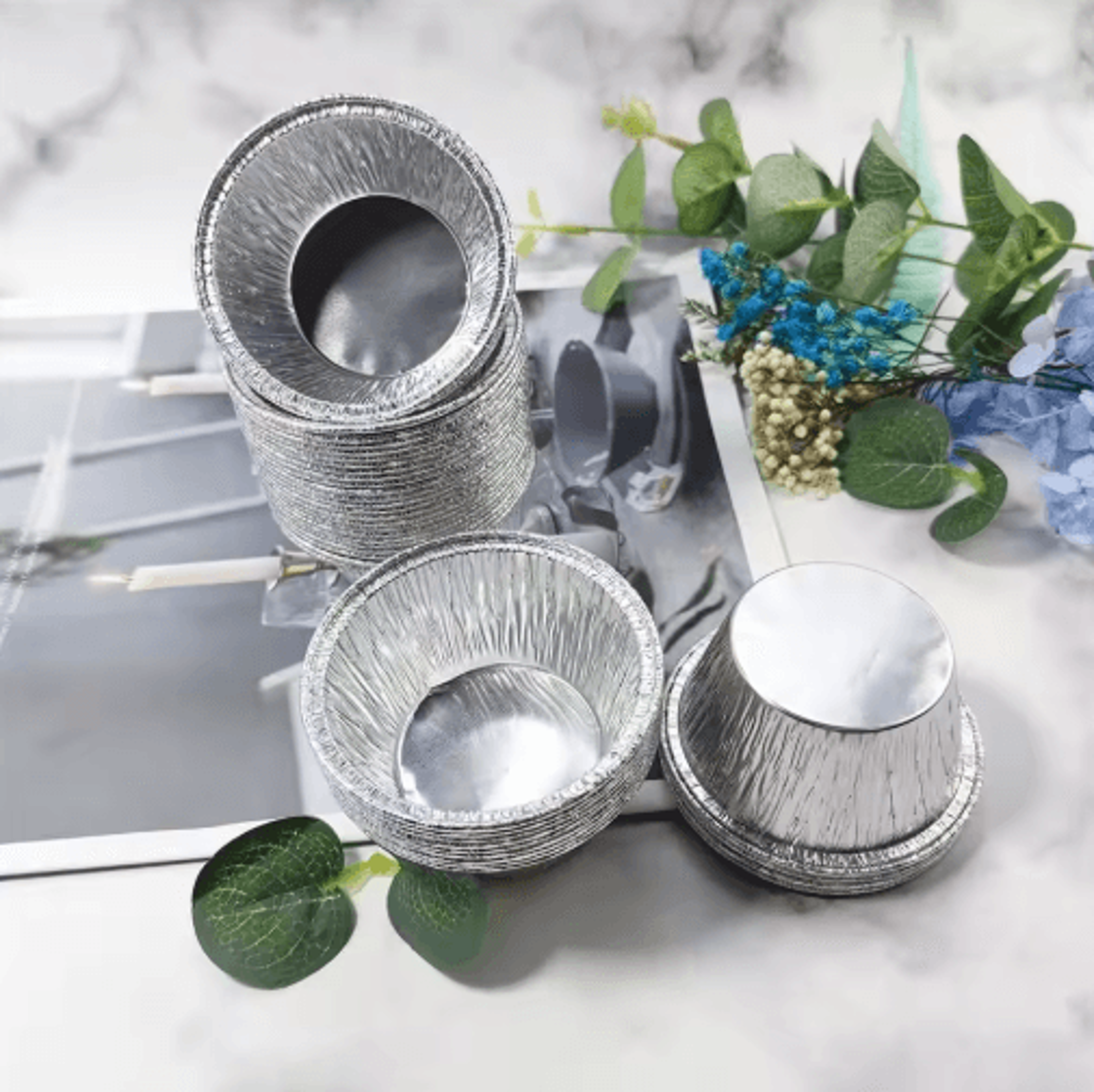 Disposable Foil Cupcake Liners For Muffins  Party Baking 0