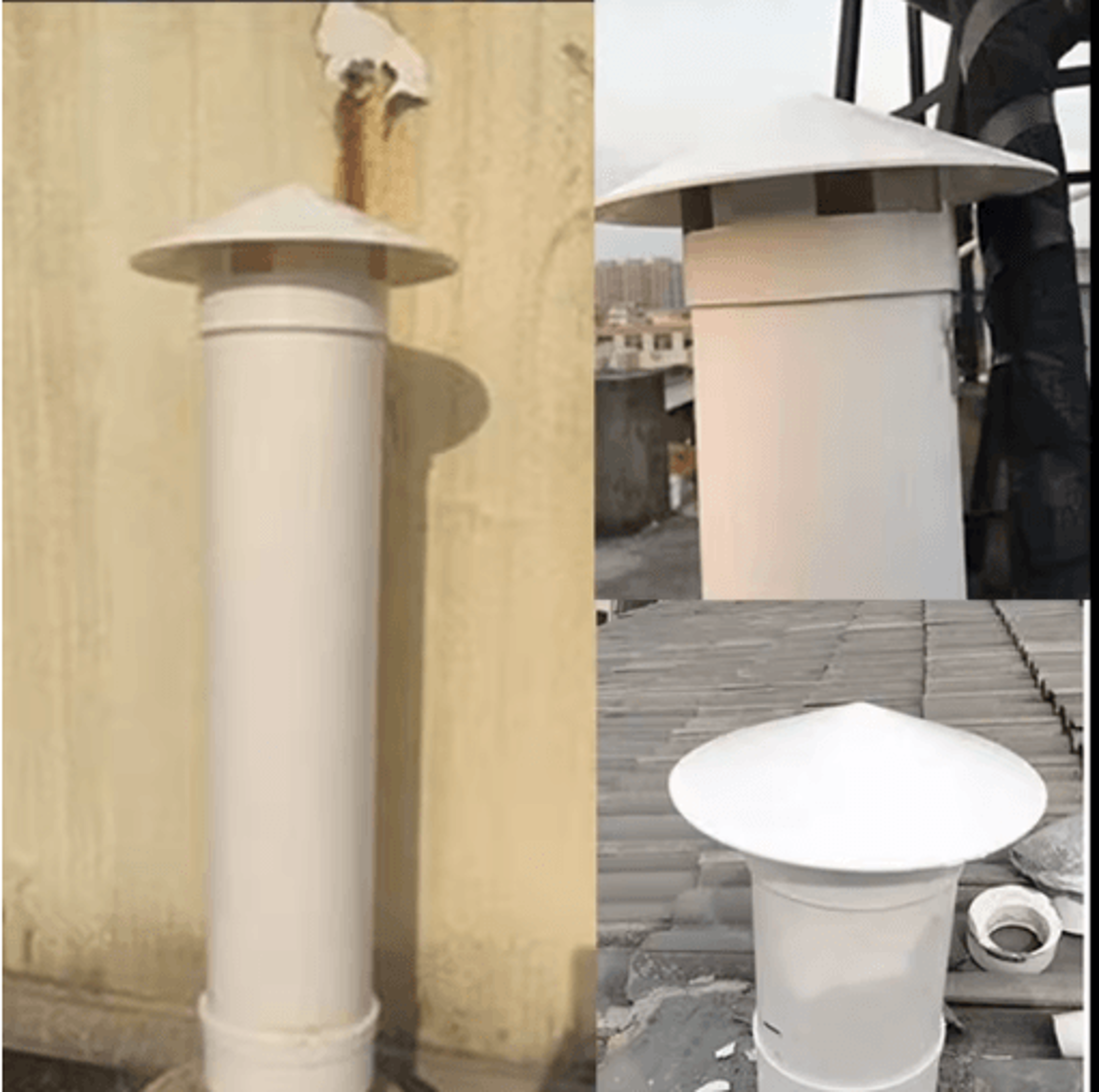 PVC Roof Vent Cap For Round Duct Ventilation  Exhaust Systems 0