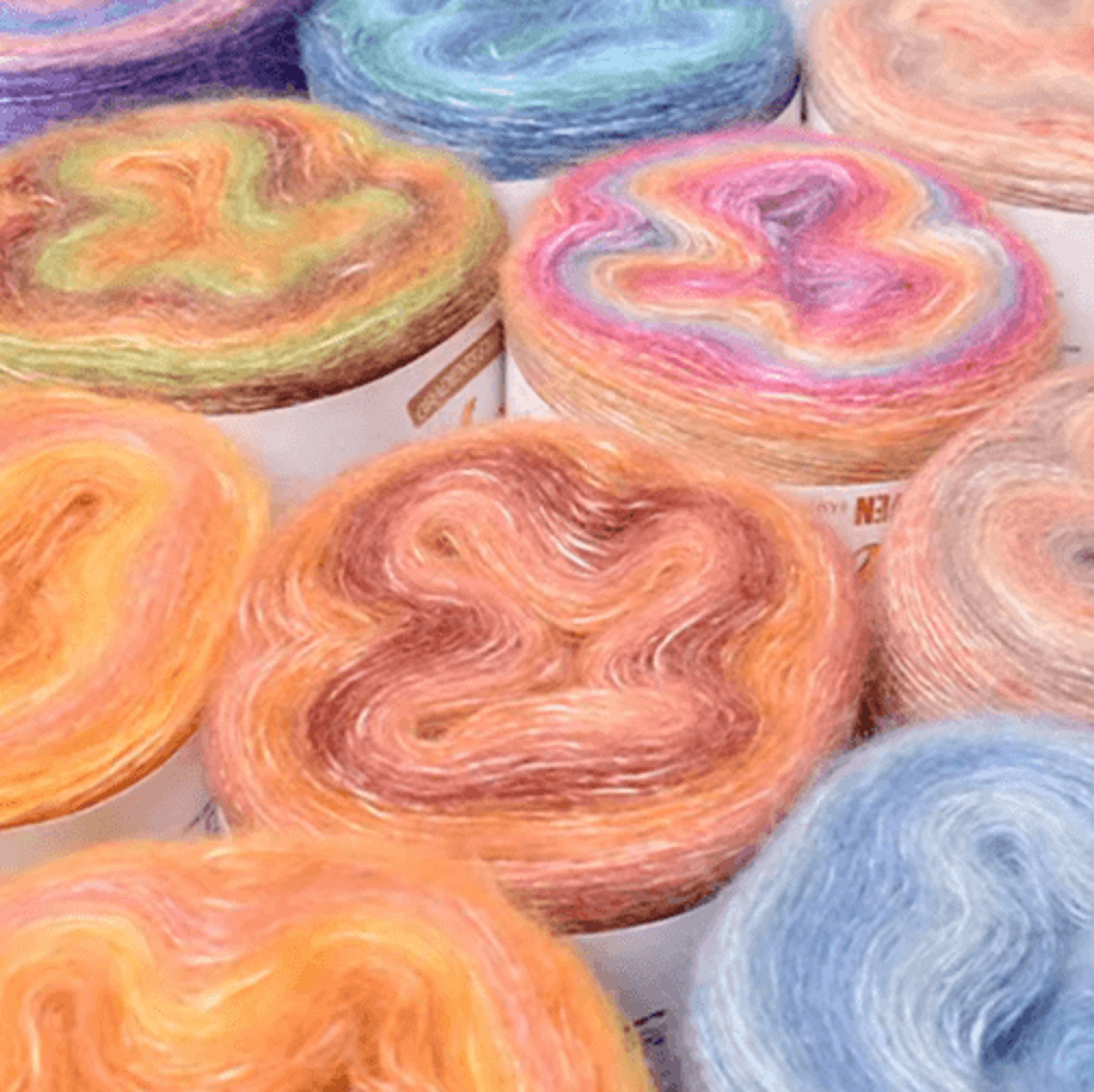 Rainbow Gradient Organic Cotton Crochet Yarn For Summer Knitting  DIY Crafts 0