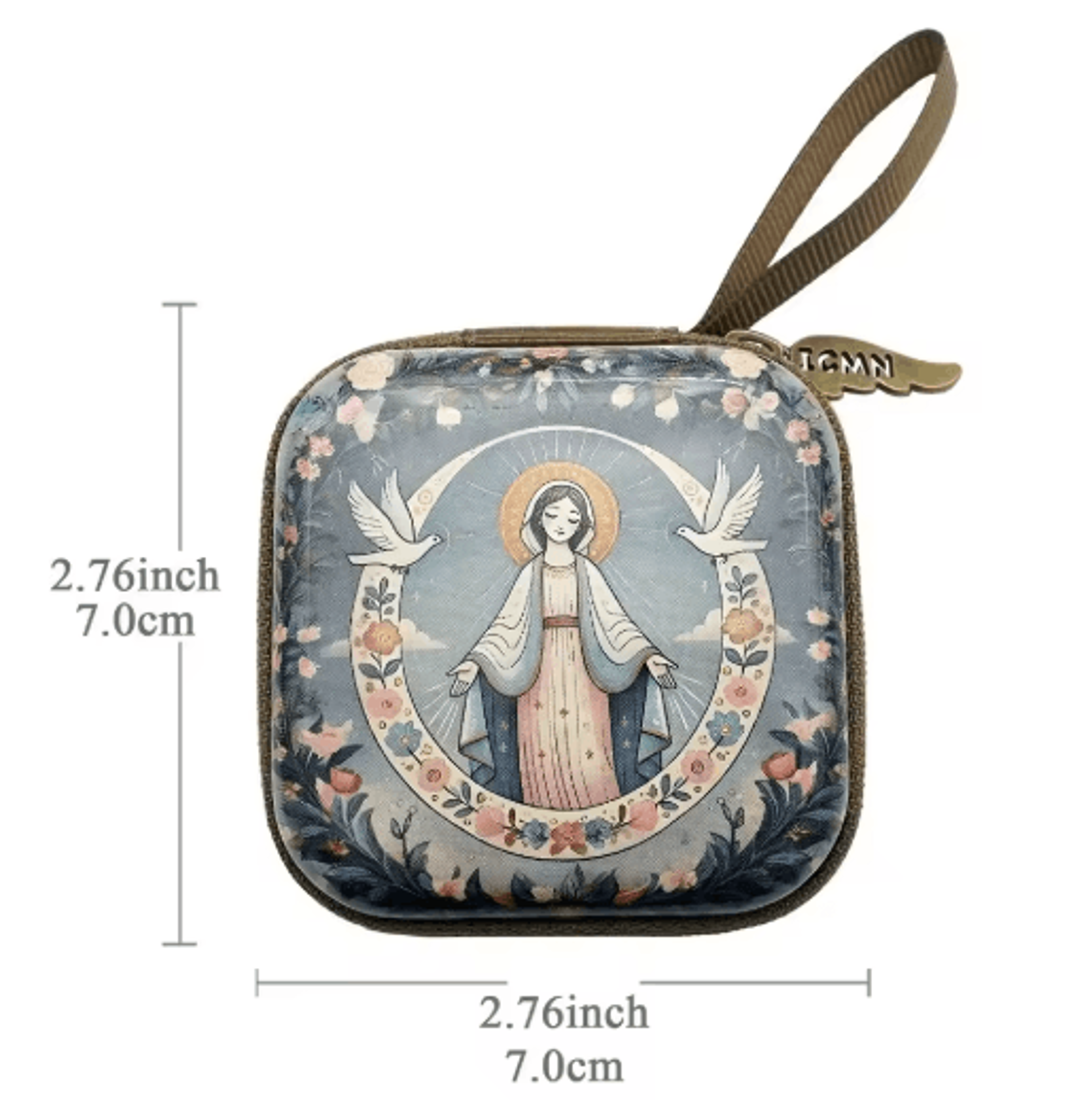 Portable Virgin Mary Rosary Storage Case For Prayer  Jewelry Organization 4