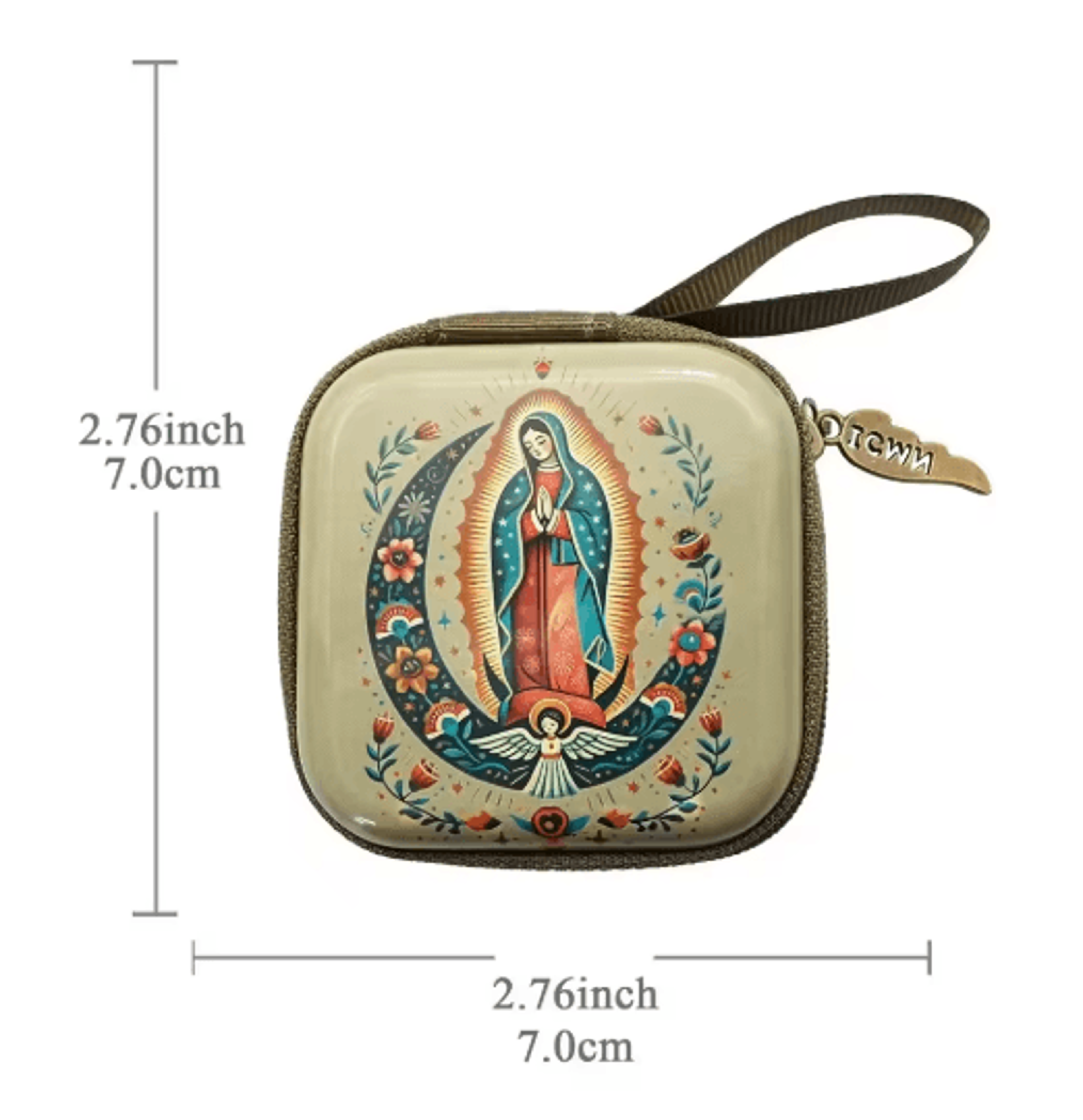 Portable Virgin Mary Rosary Storage Case For Prayer  Jewelry Organization 5