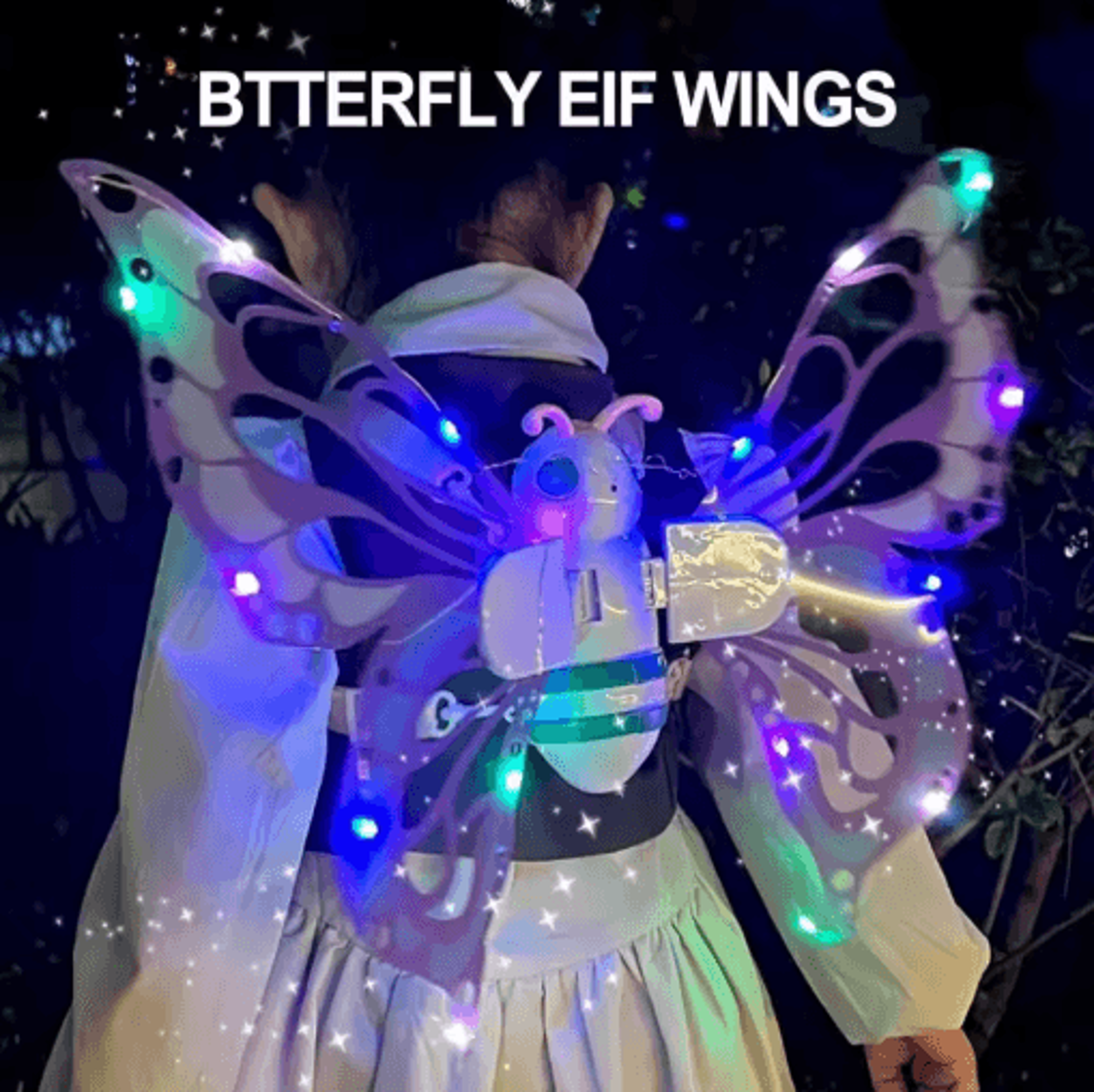 LED LightUp Fairy Wings Costume For Girls  Kids 0