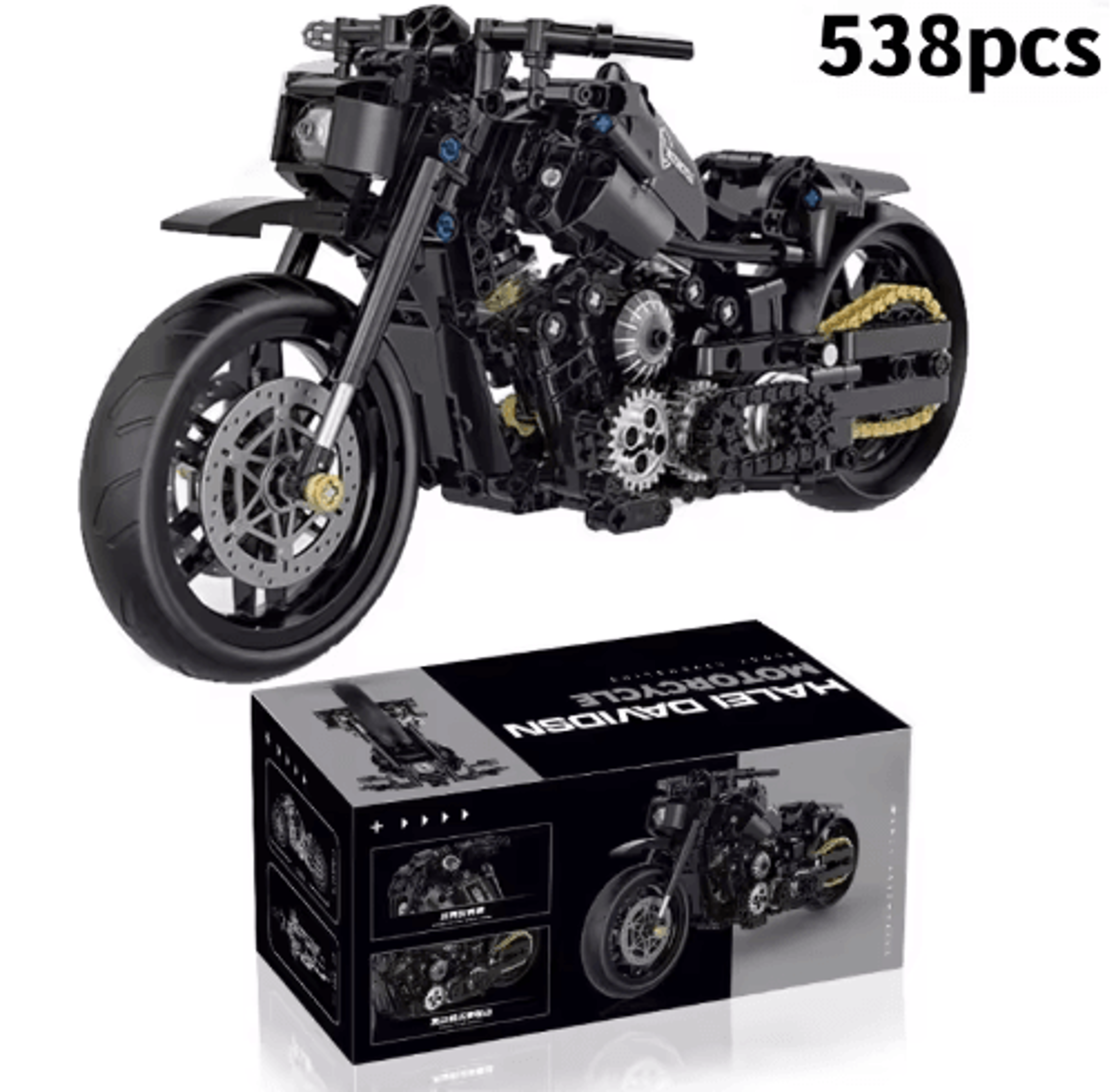 Technical Motorcycle Building Kit With Creative MOC Construction Bricks 3