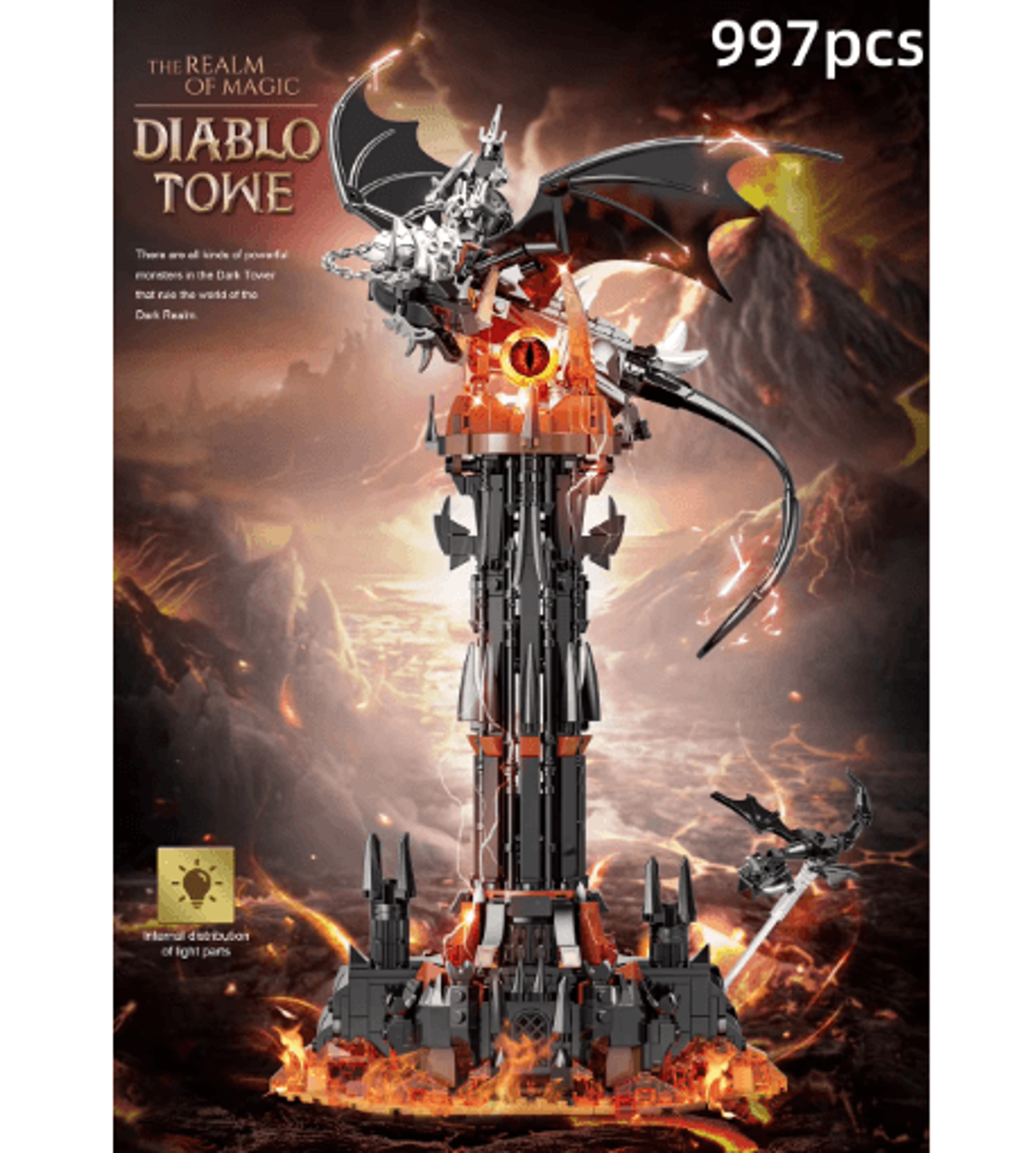 Fantasy Fortress  Fell Beast Building Block Set For Creative Adventure Play 0