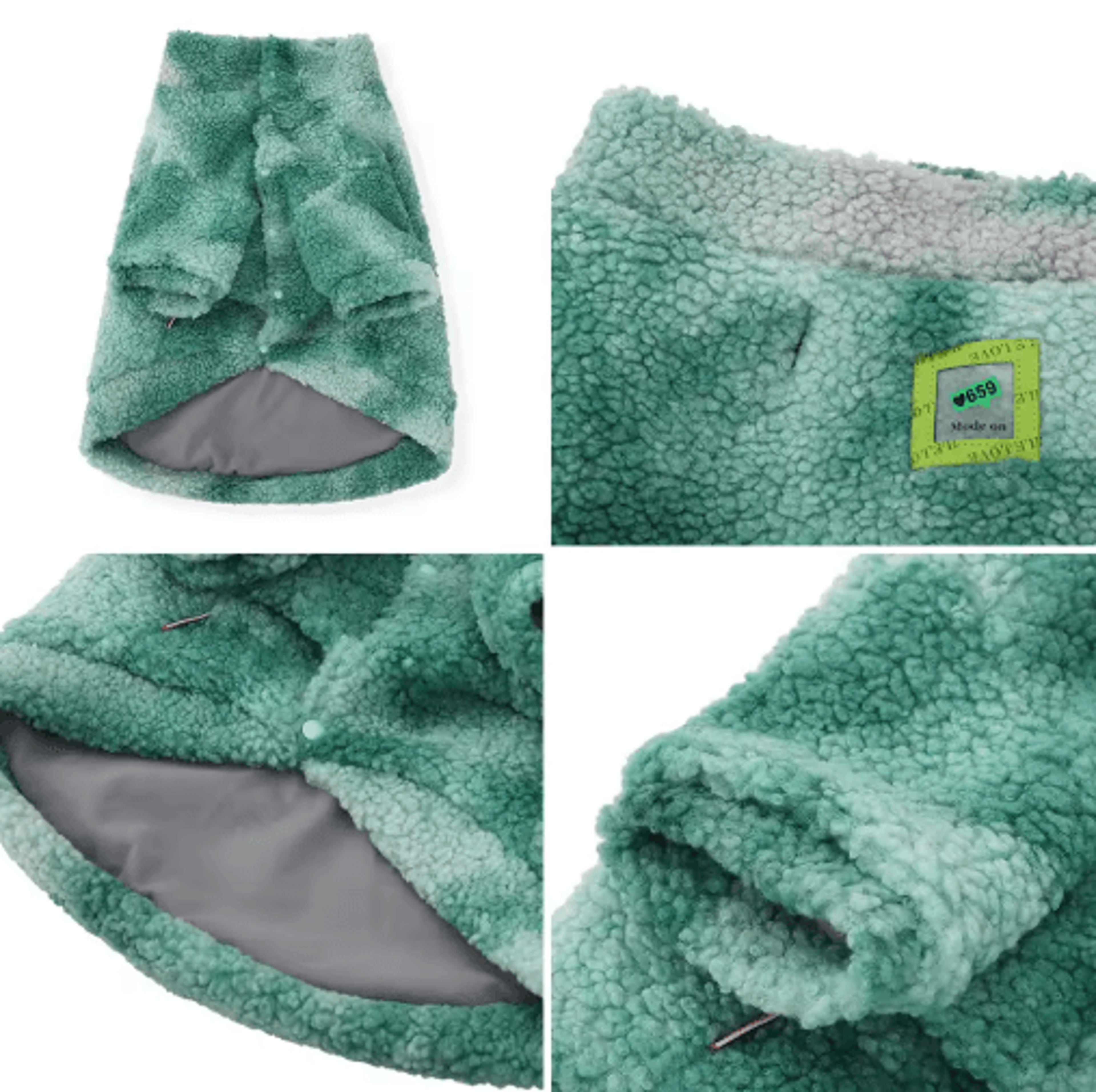 HOOPET Winter Lambswool Dog Jacket For Medium  Large Dogs 4