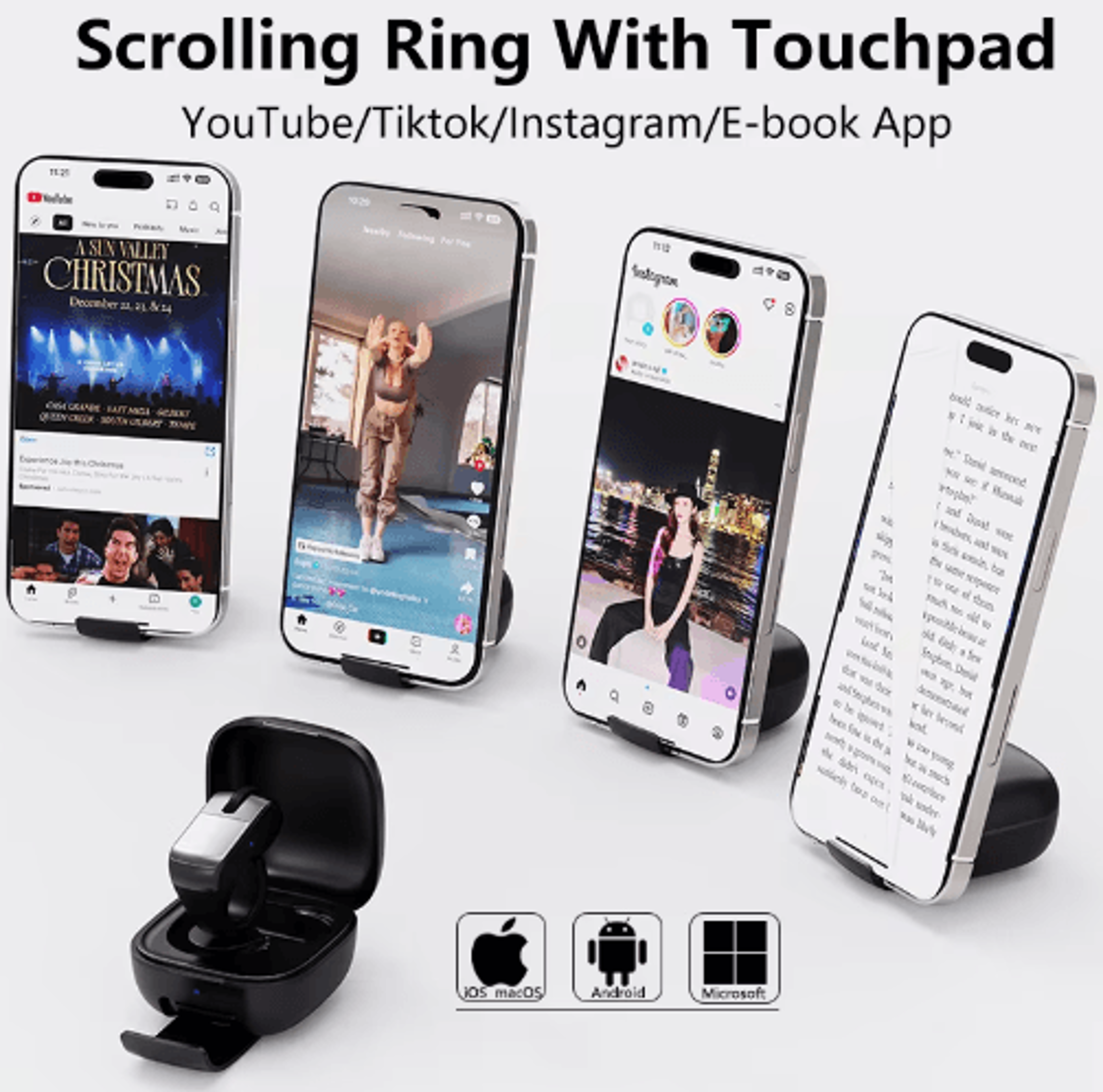 Mini Ring Bluetooth Mouse  Remote Control For Phones And Tablets 4