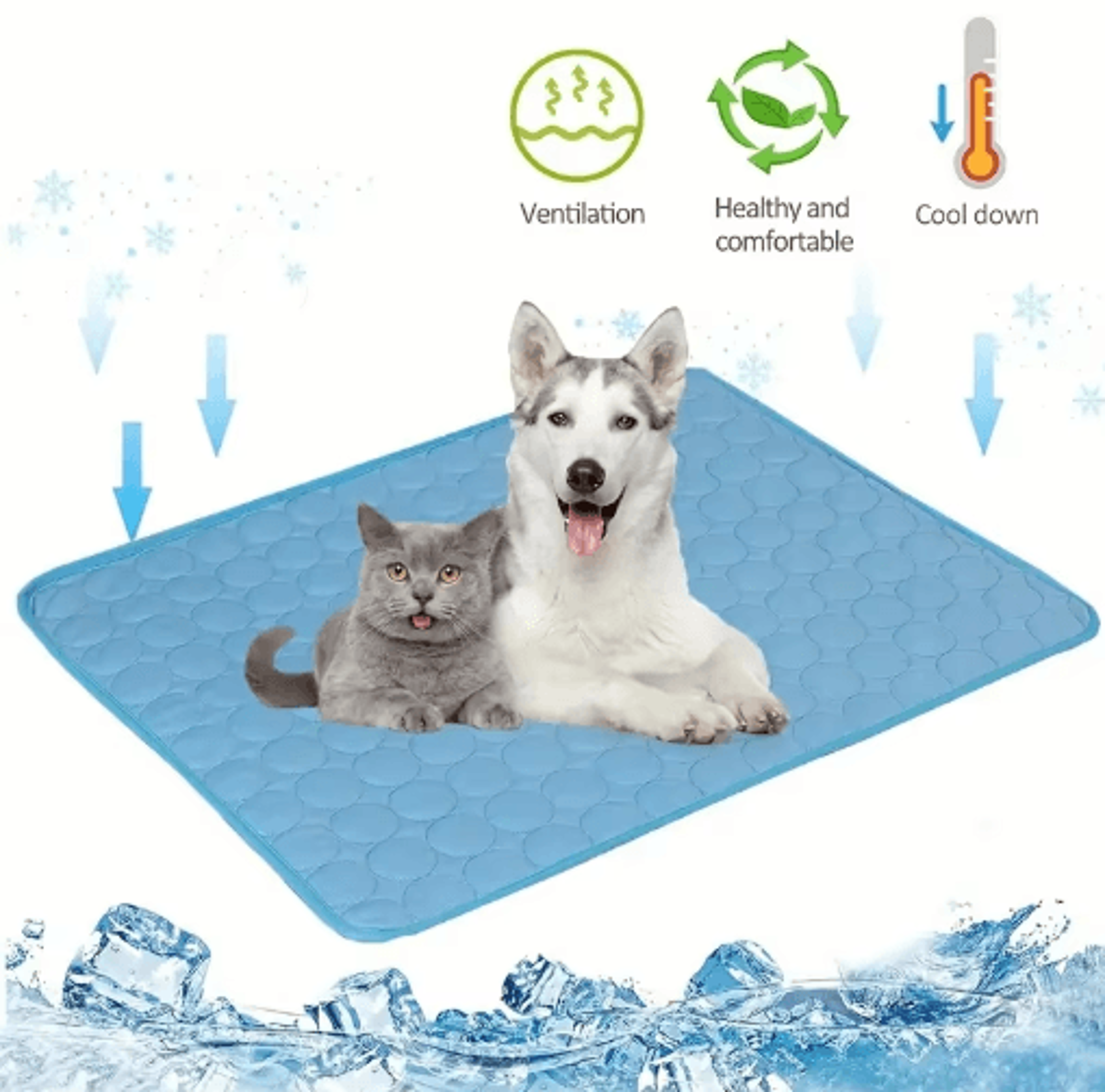 Cooling Dog Mat  Summer Pet Cooling Pad For Dogs  Cats 0