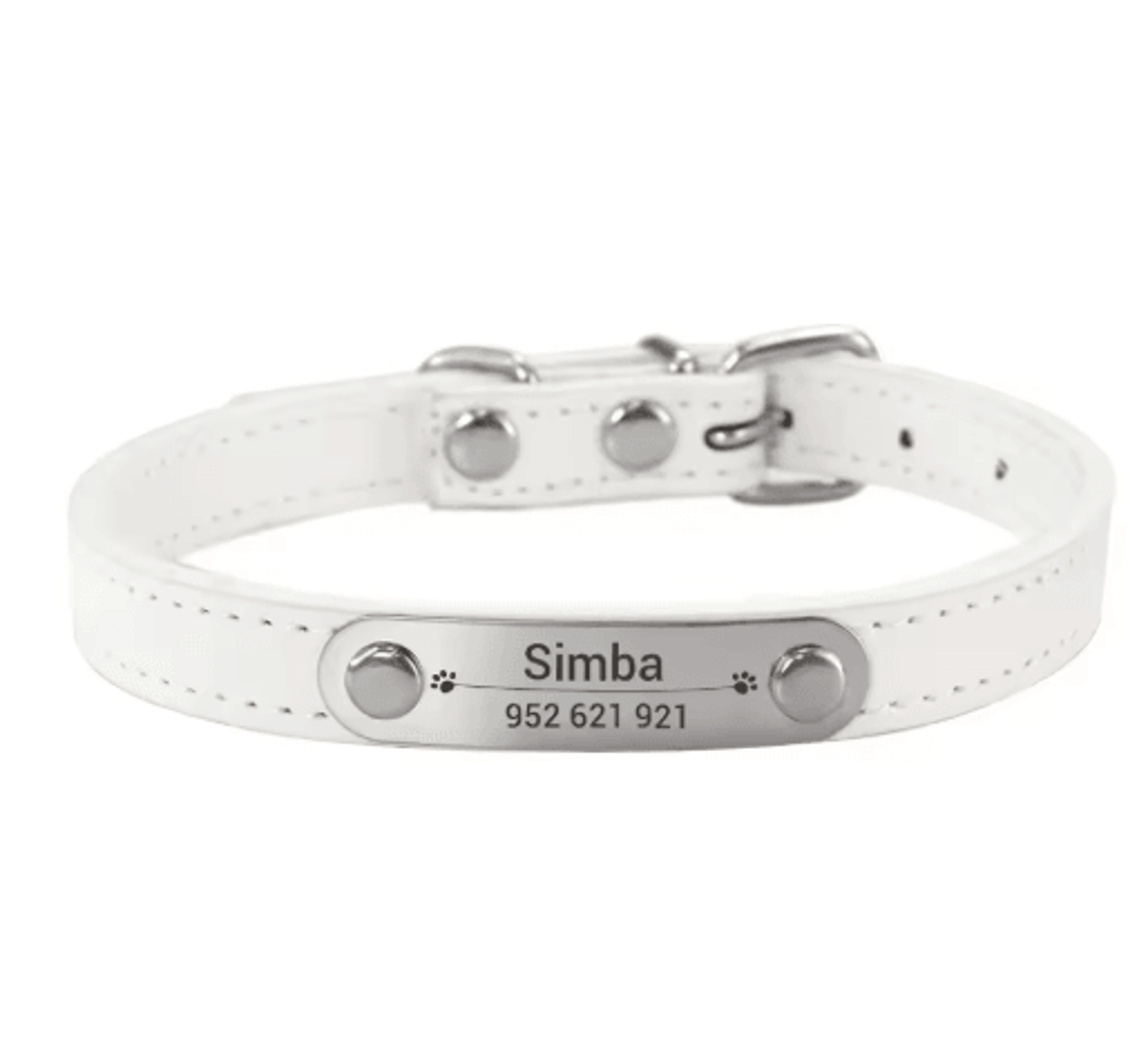 Personalized PU Leather Dog Collar With Engraved Name ID Anti Lost Pet Collar 6