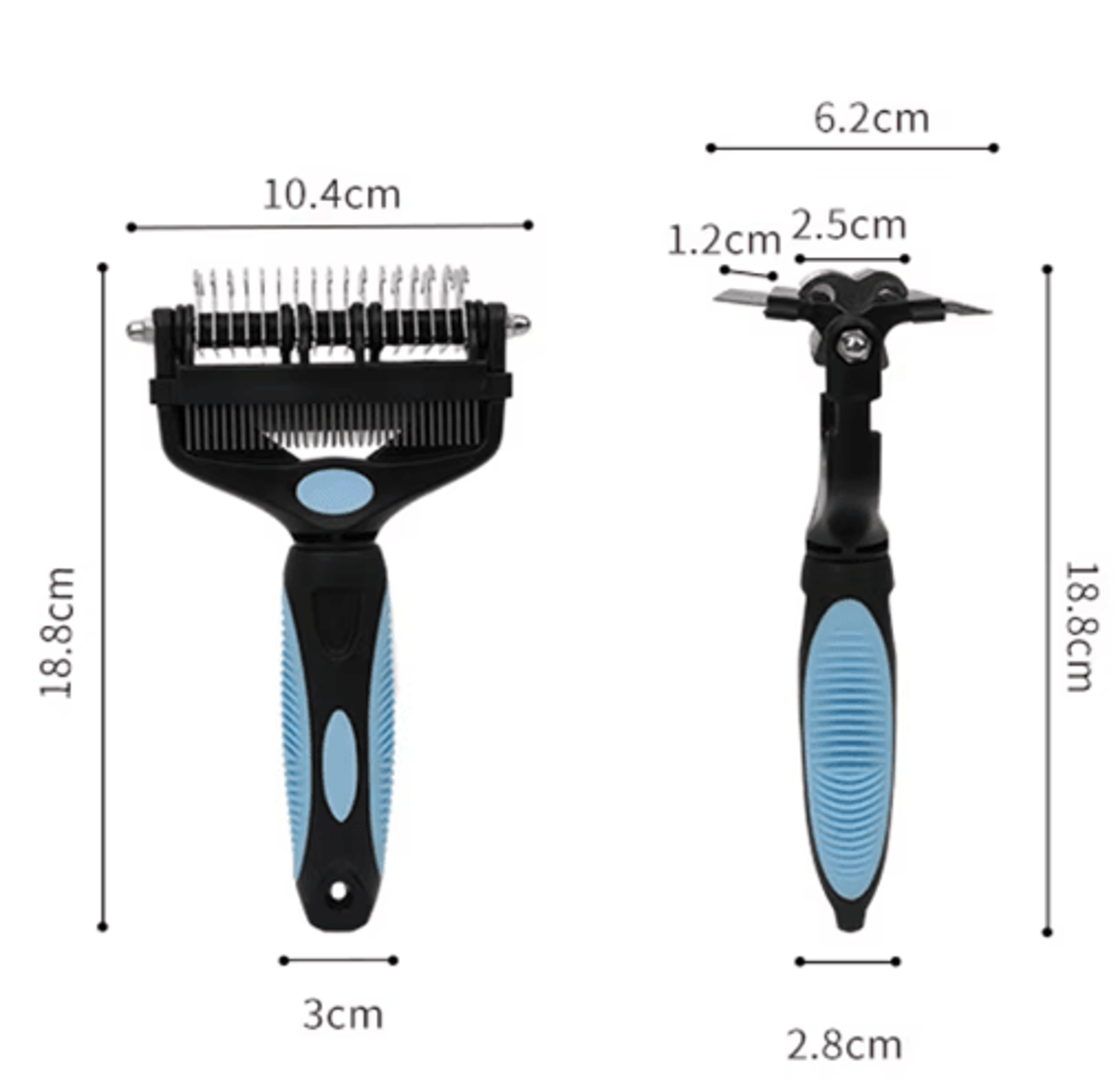 FurFlow 3in1 Deshedding Brush For Dogs  Cats 6
