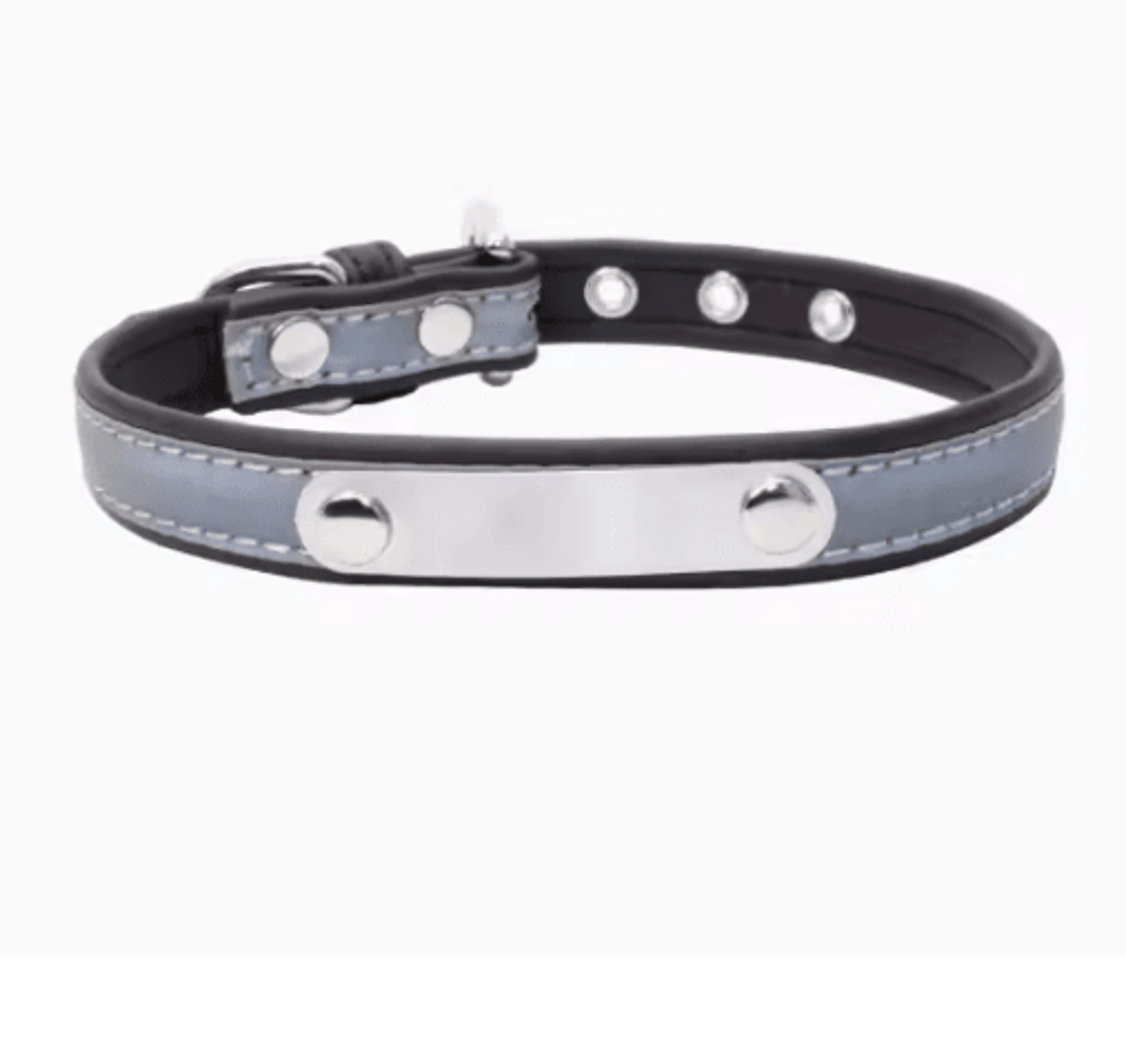 PawSignature Personalized Leather Dog Collar With Custom Engraved Name Plate 1