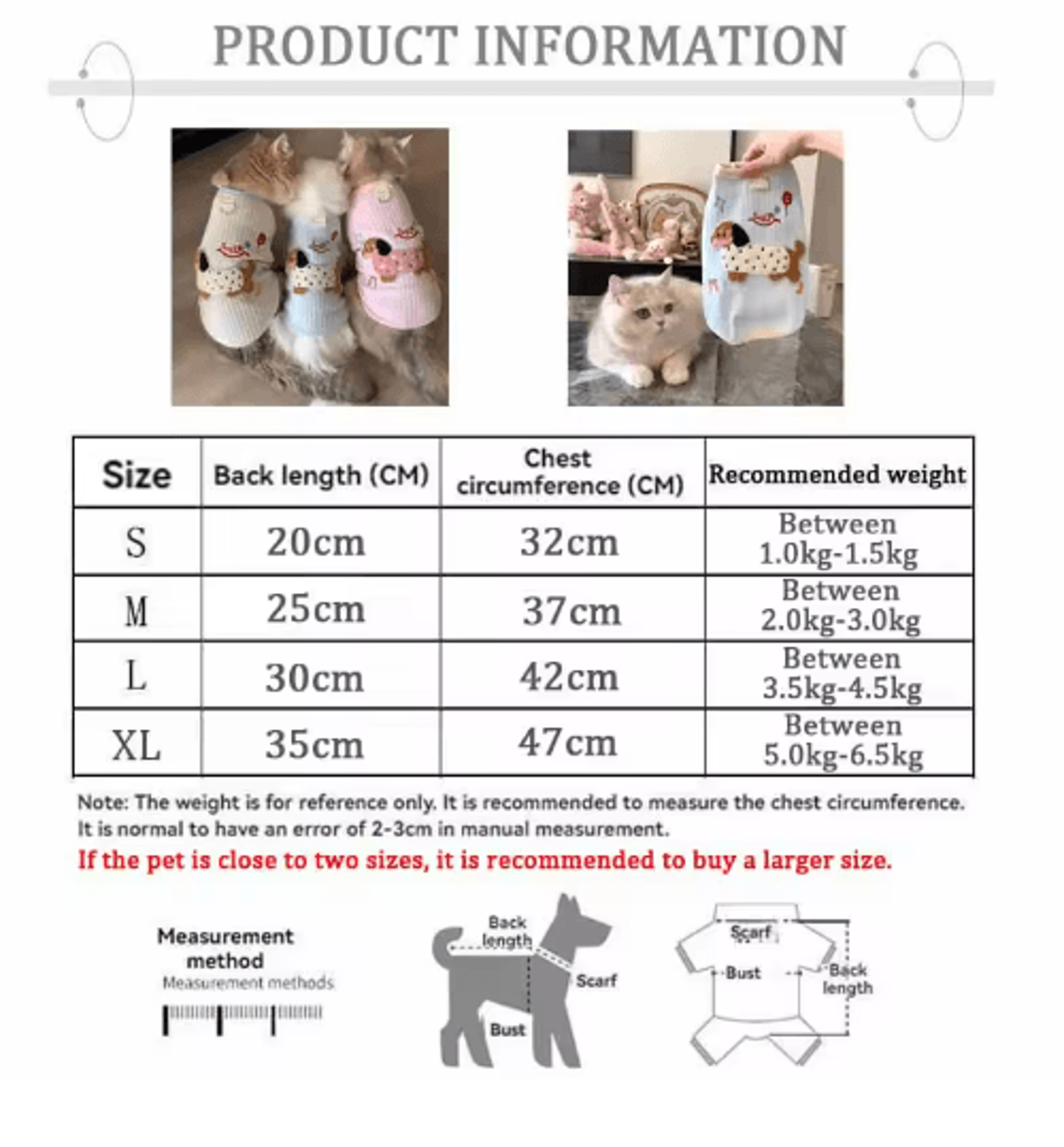 CozyPup Warm Small Dog Clothes Vest For Puppies  Cats 4