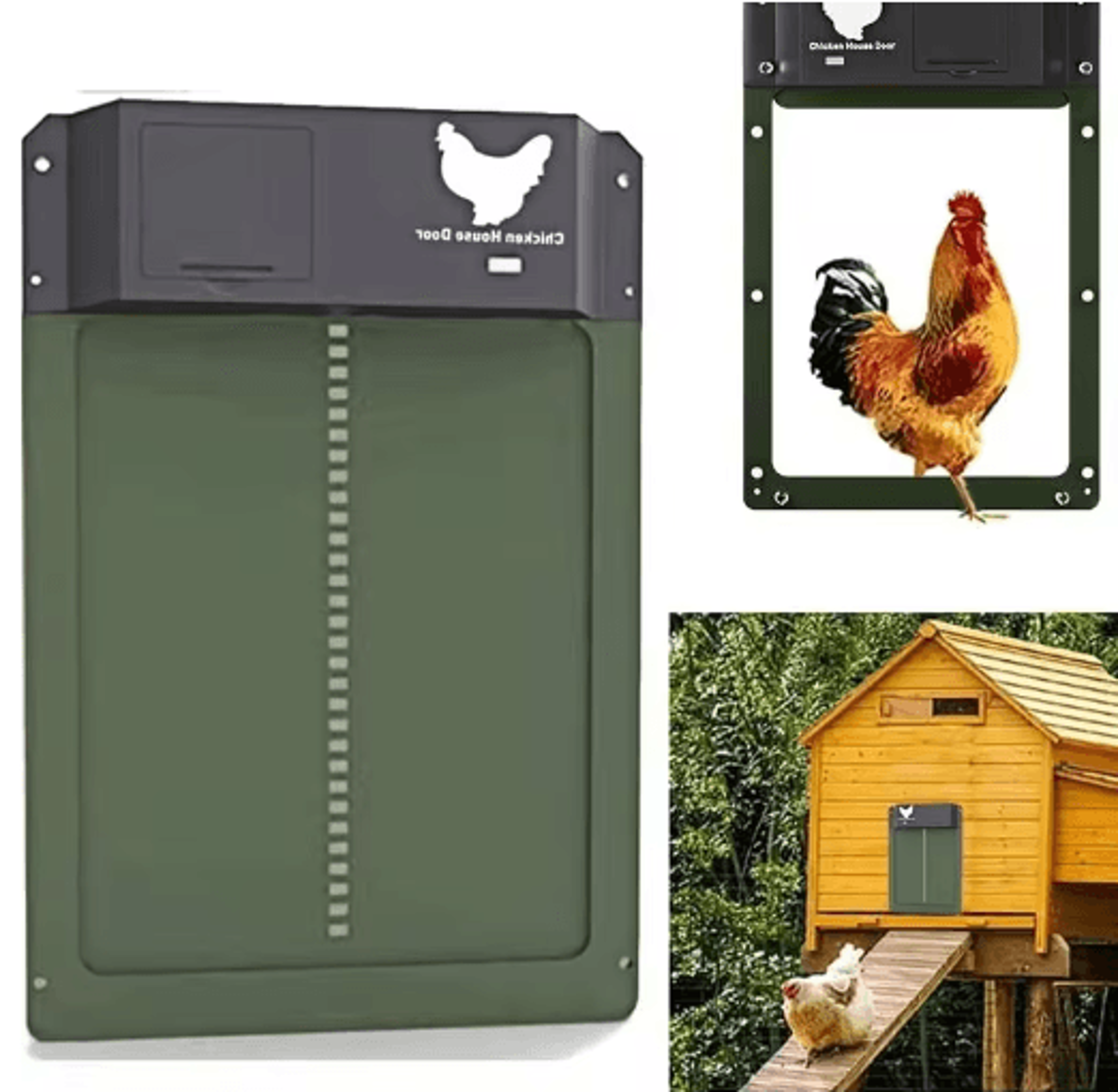 Farm Guard Automatic Chicken Coop Door With Light Sensor Control 0