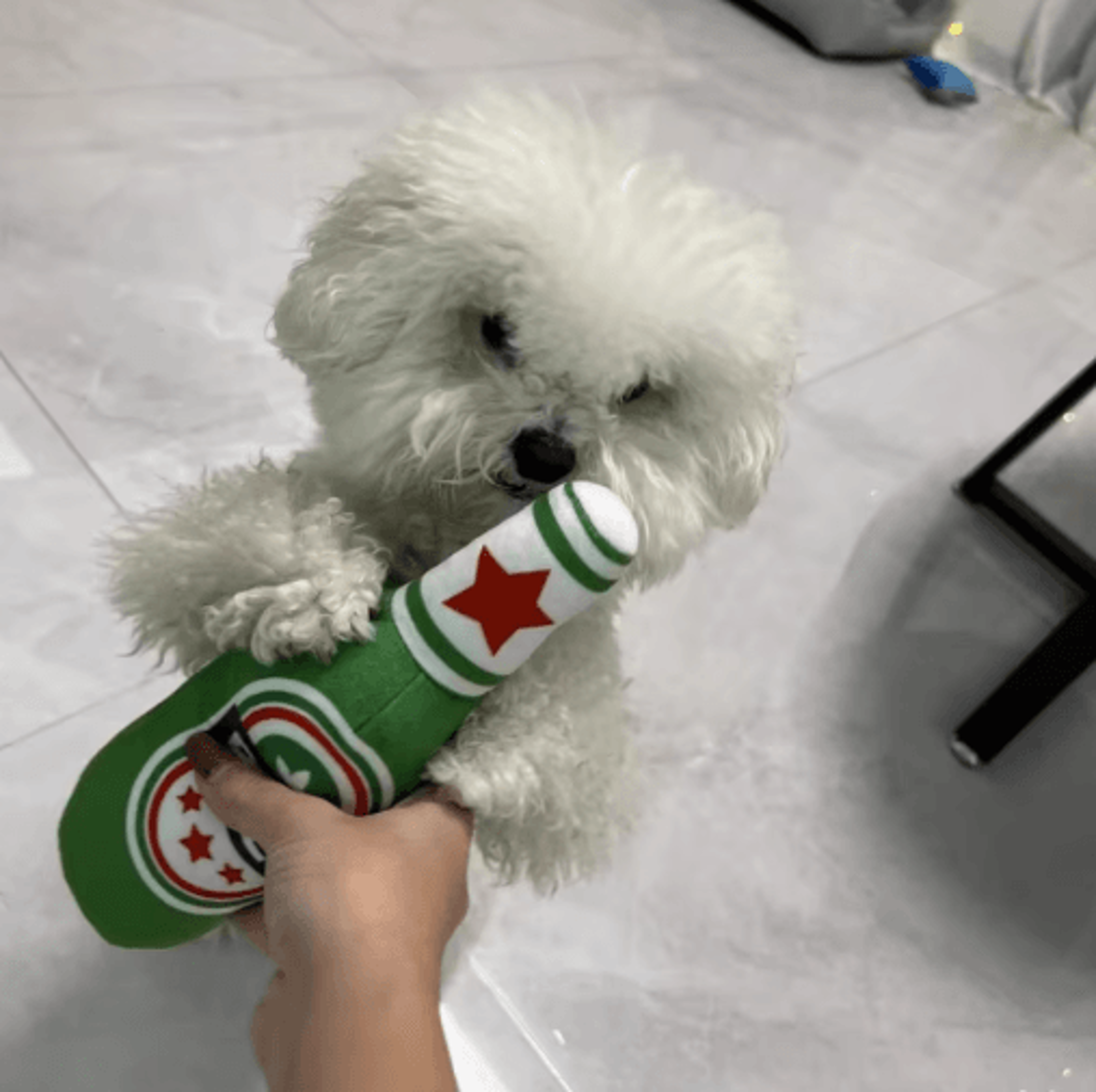 Brew Buddy Squeaky Plush Dog Toy Bite Resistant Interactive Chew Toy For Dogs 0